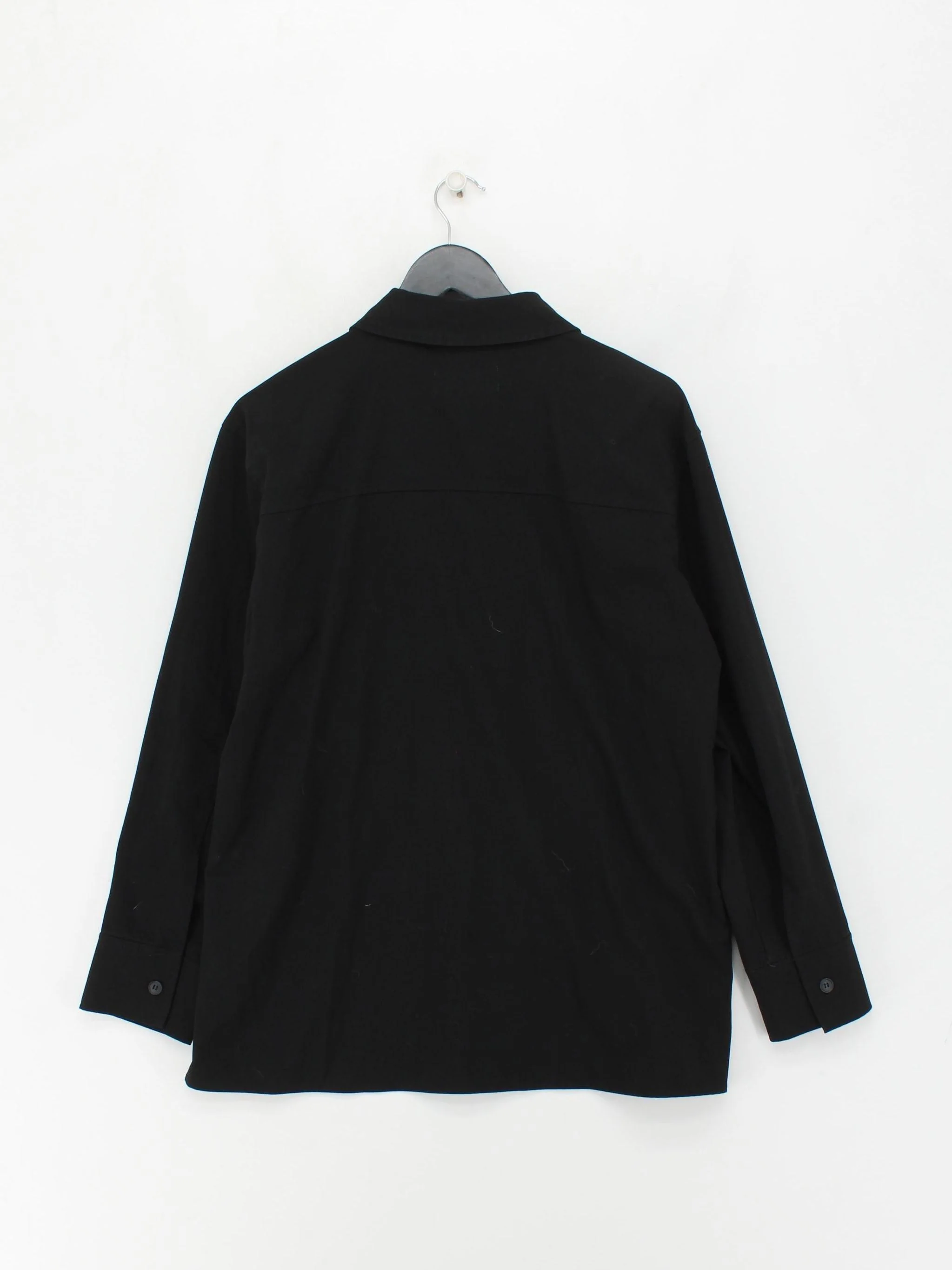 Weekday Women's Shirt UK 8 Black Polyester with Viscose, Elastane Basic - Image 2