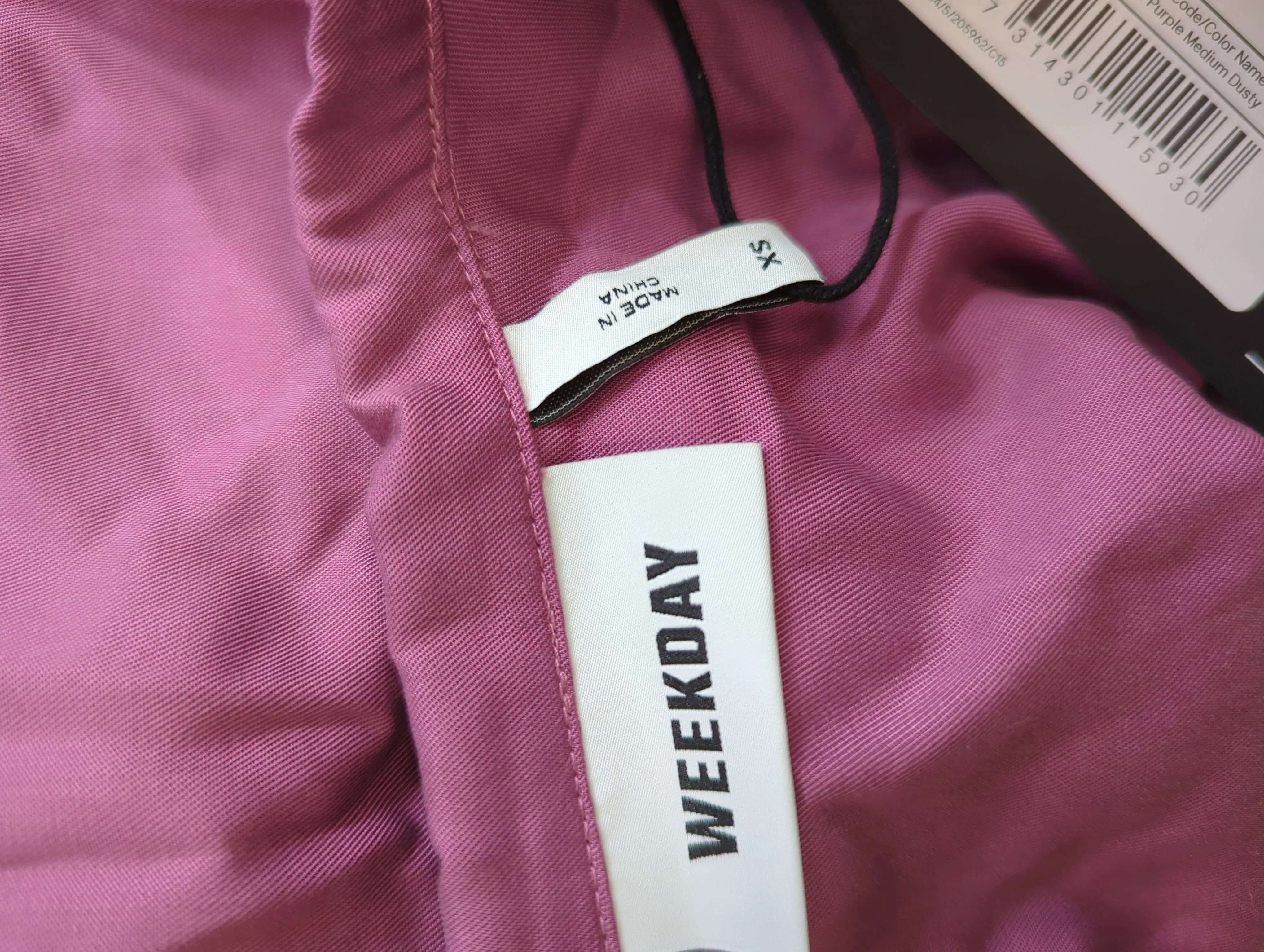 Weekday Women's Shirt XXS Purple 100% Lyocell Modal Basic New with tags - Image 5