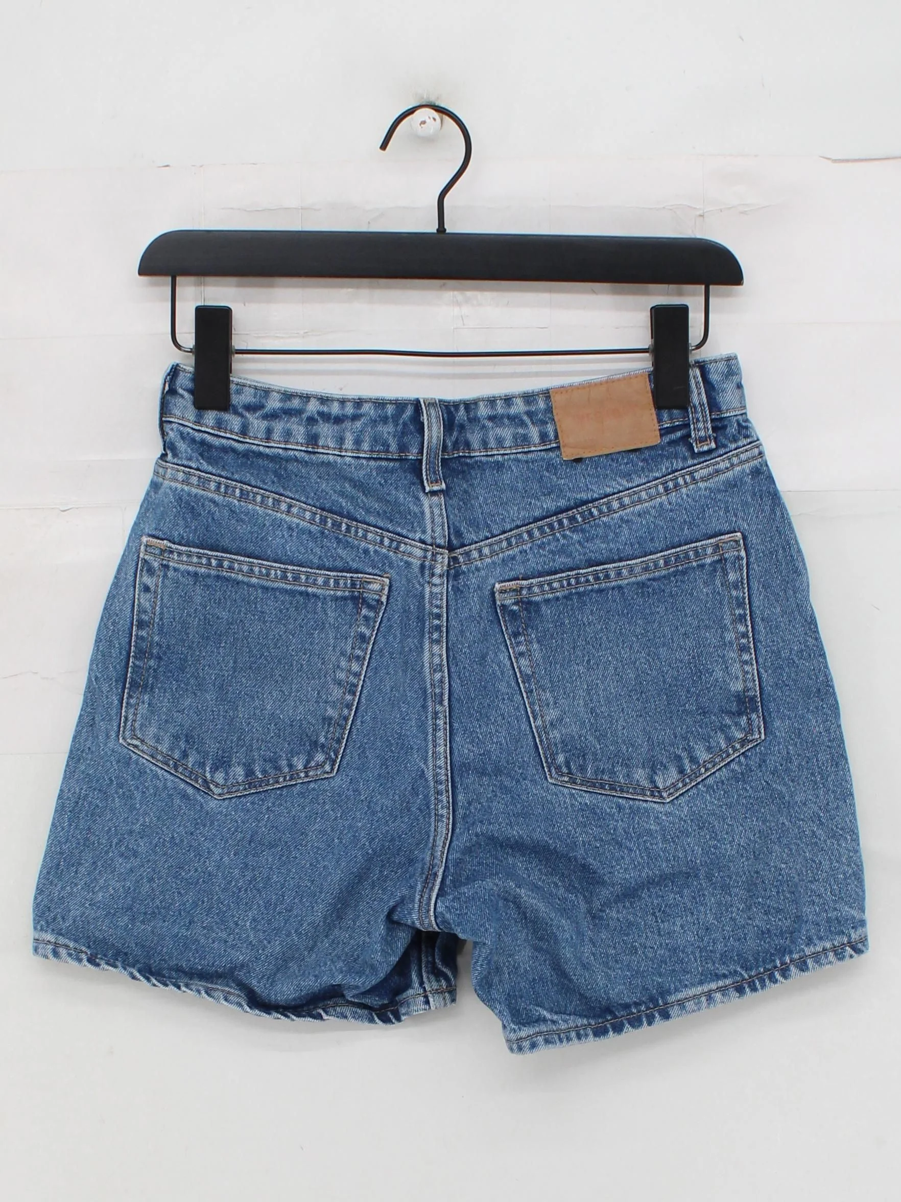 Weekday Women's Shorts W 26 in Blue 100% Cotton Mom - Image 2