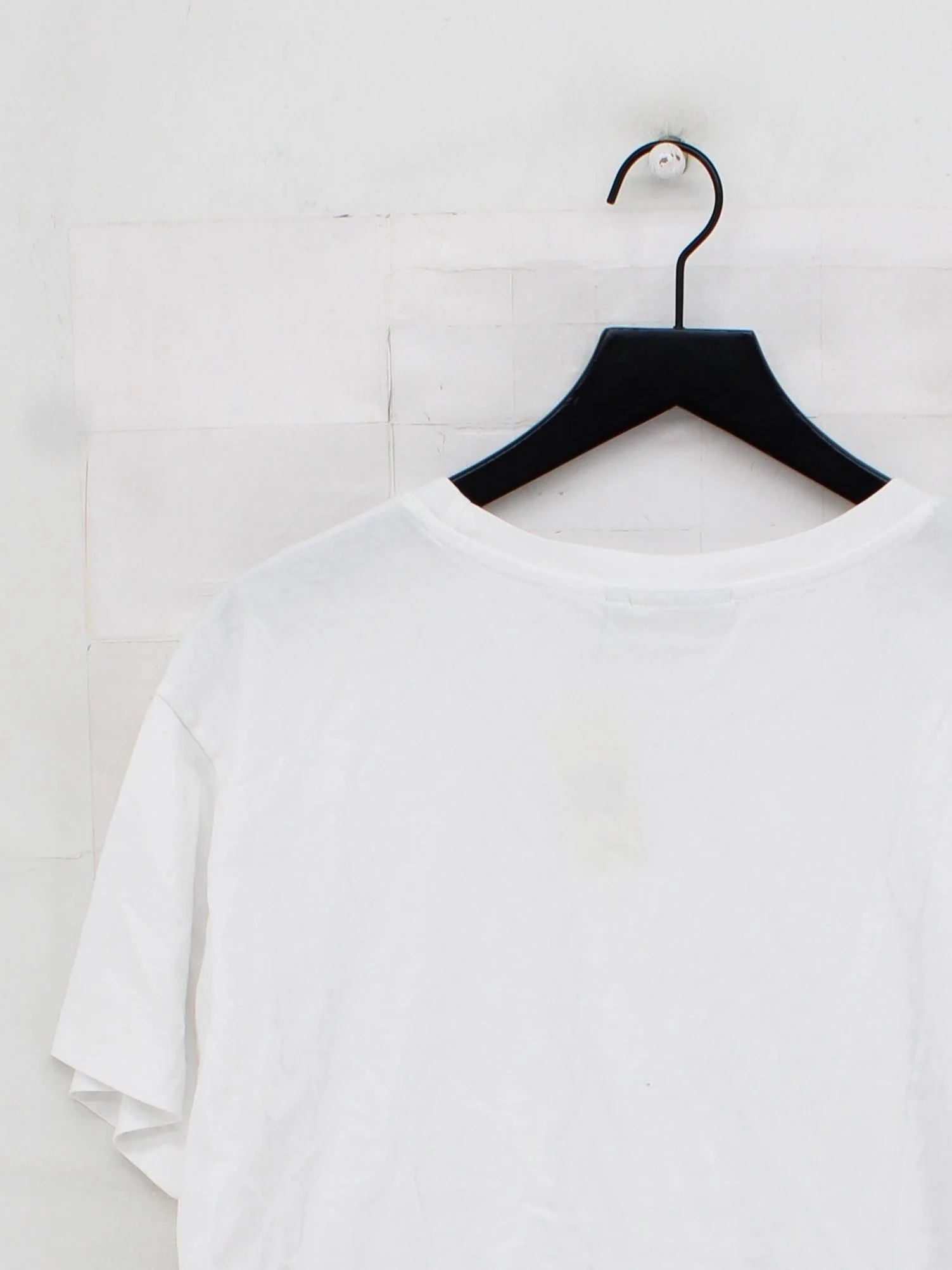 Weekday Women's T-Shirt L White 100% Cotton Short Sleeve Round Neck Basic - Image 2