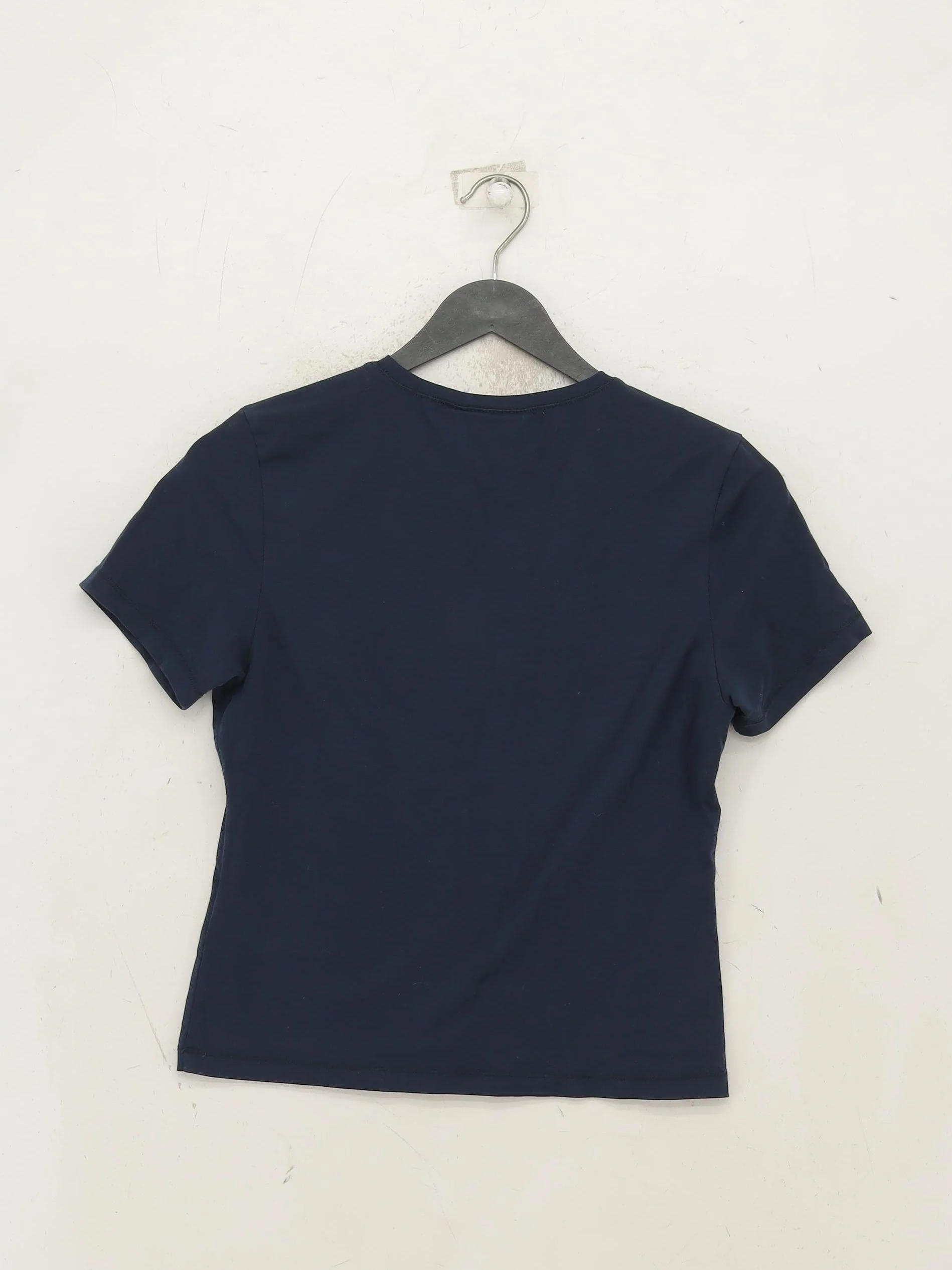Weekday Women's T-Shirt M Blue Cotton with Elastane Basic - Image 2