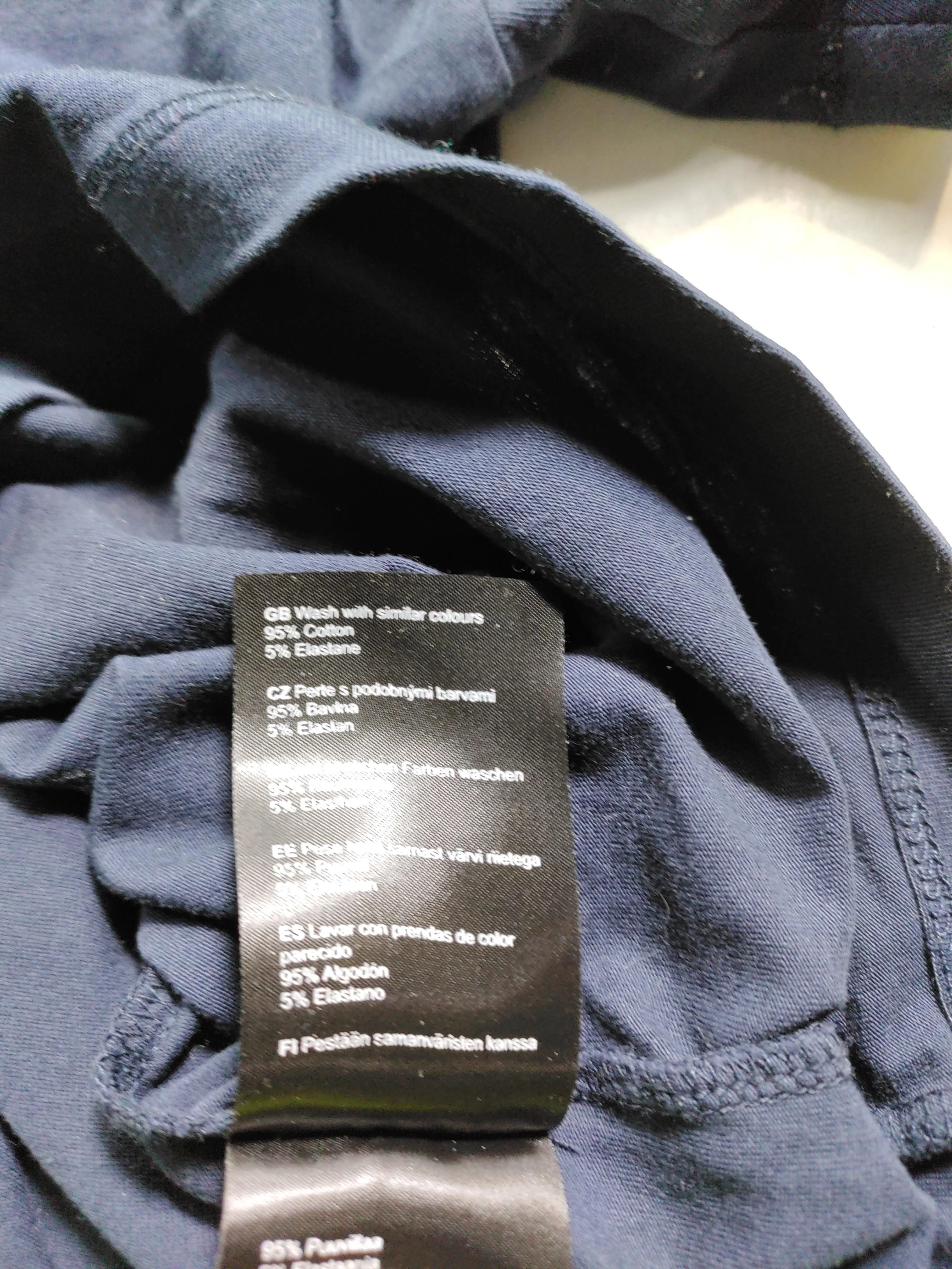 Weekday Women's T-Shirt M Blue Cotton with Elastane Basic - Image 6