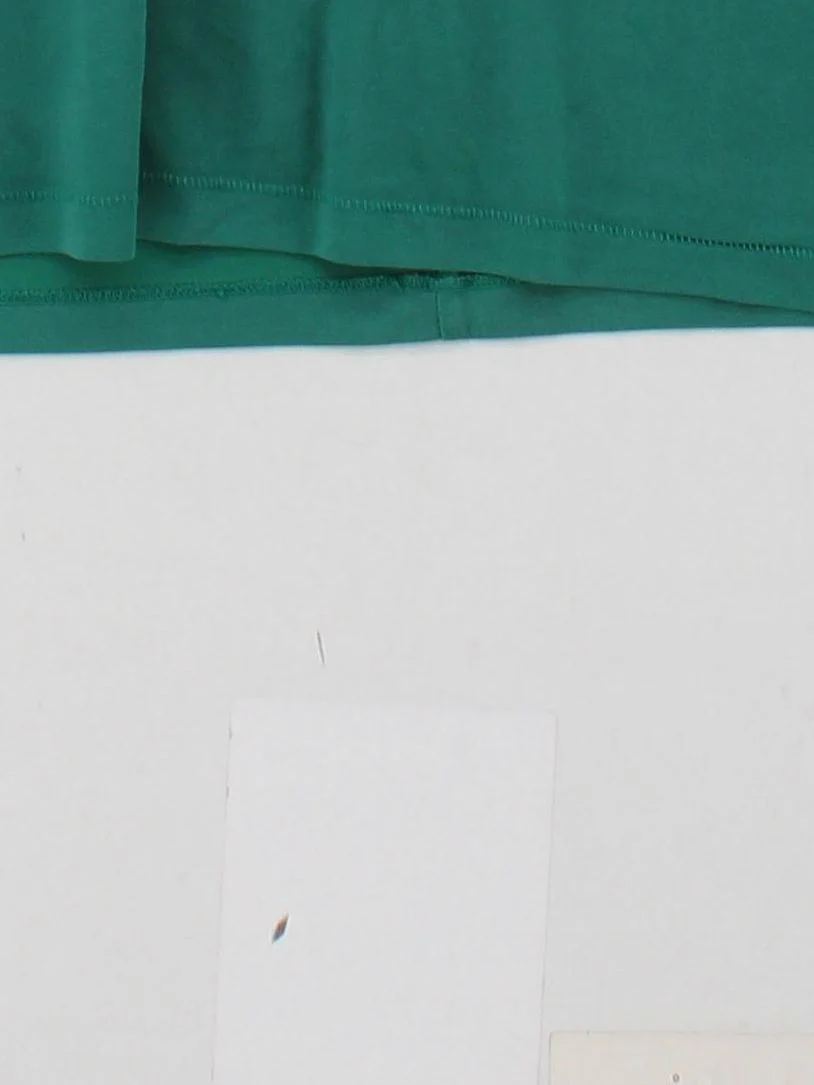 Weekday Women's T-Shirt M Green Viscose with Polyester Basic - Image 4