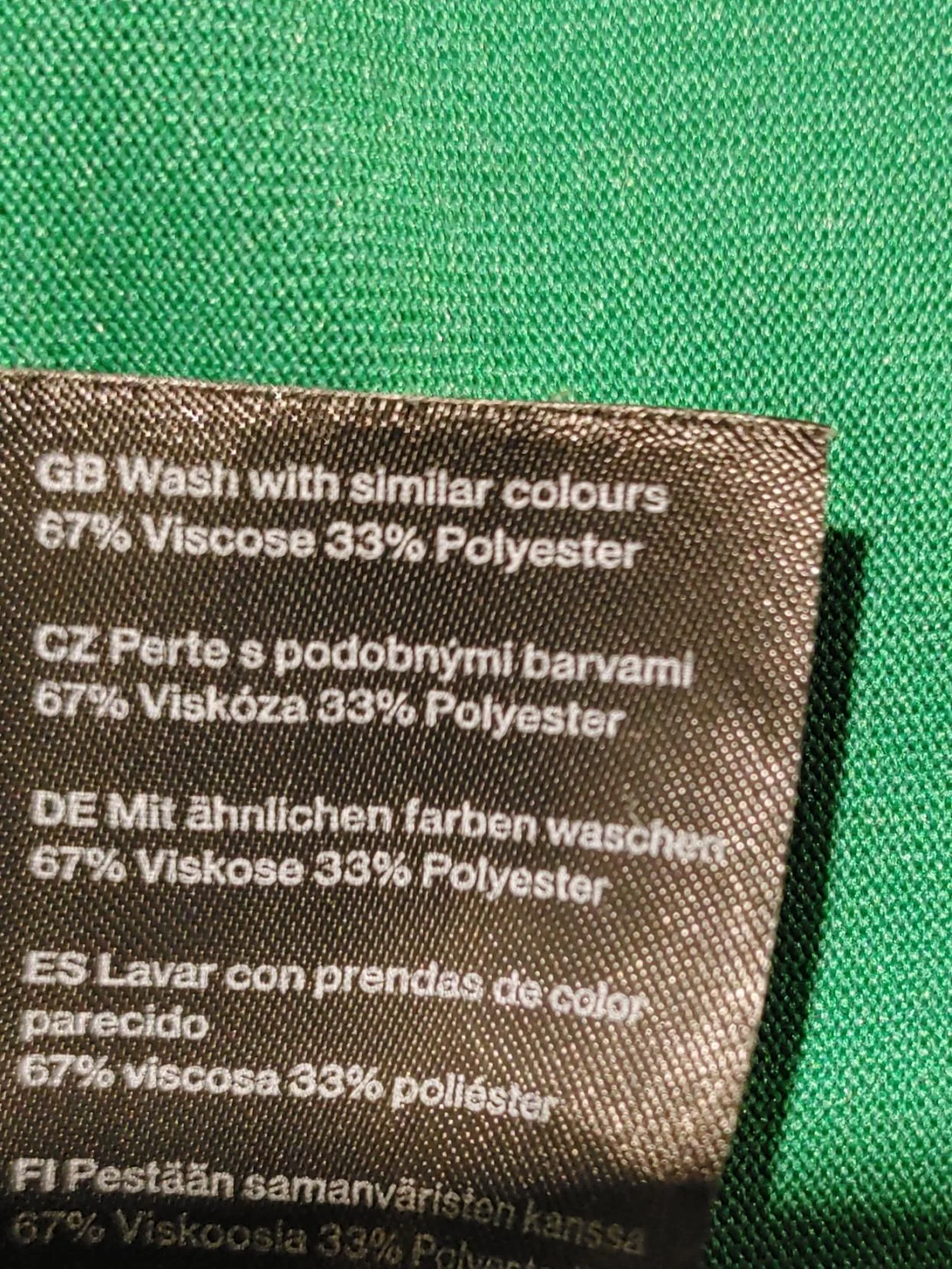 Weekday Women's T-Shirt M Green Viscose with Polyester Basic - Image 6