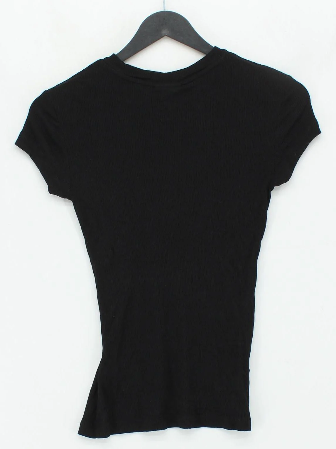 Weekday Women's T-Shirt S Black 100% Lyocell Modal Short Sleeve Round Neck Basic - Image 2