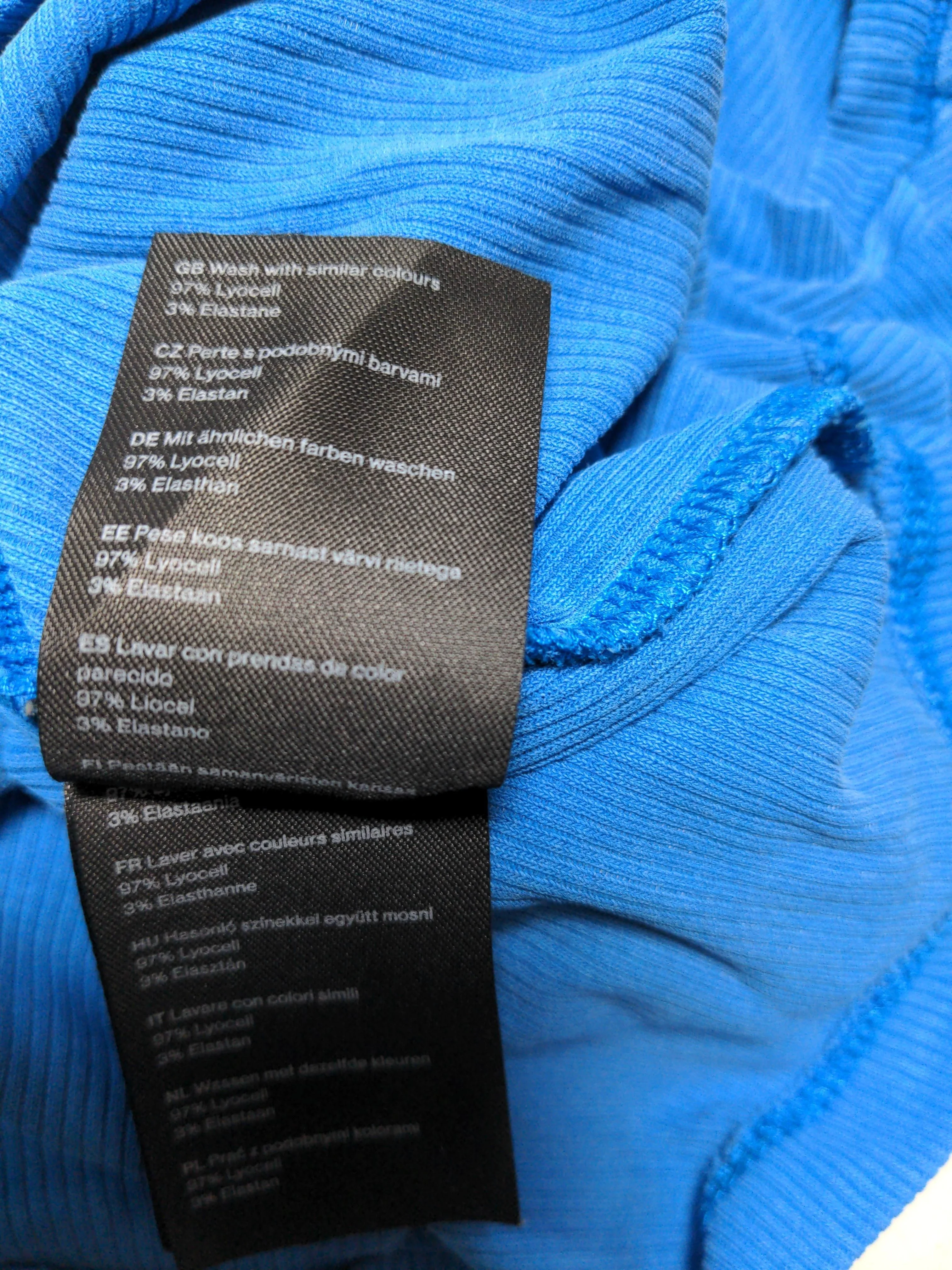 Weekday Women's T-Shirt S Blue Lyocell Modal with Elastane Basic - Image 6