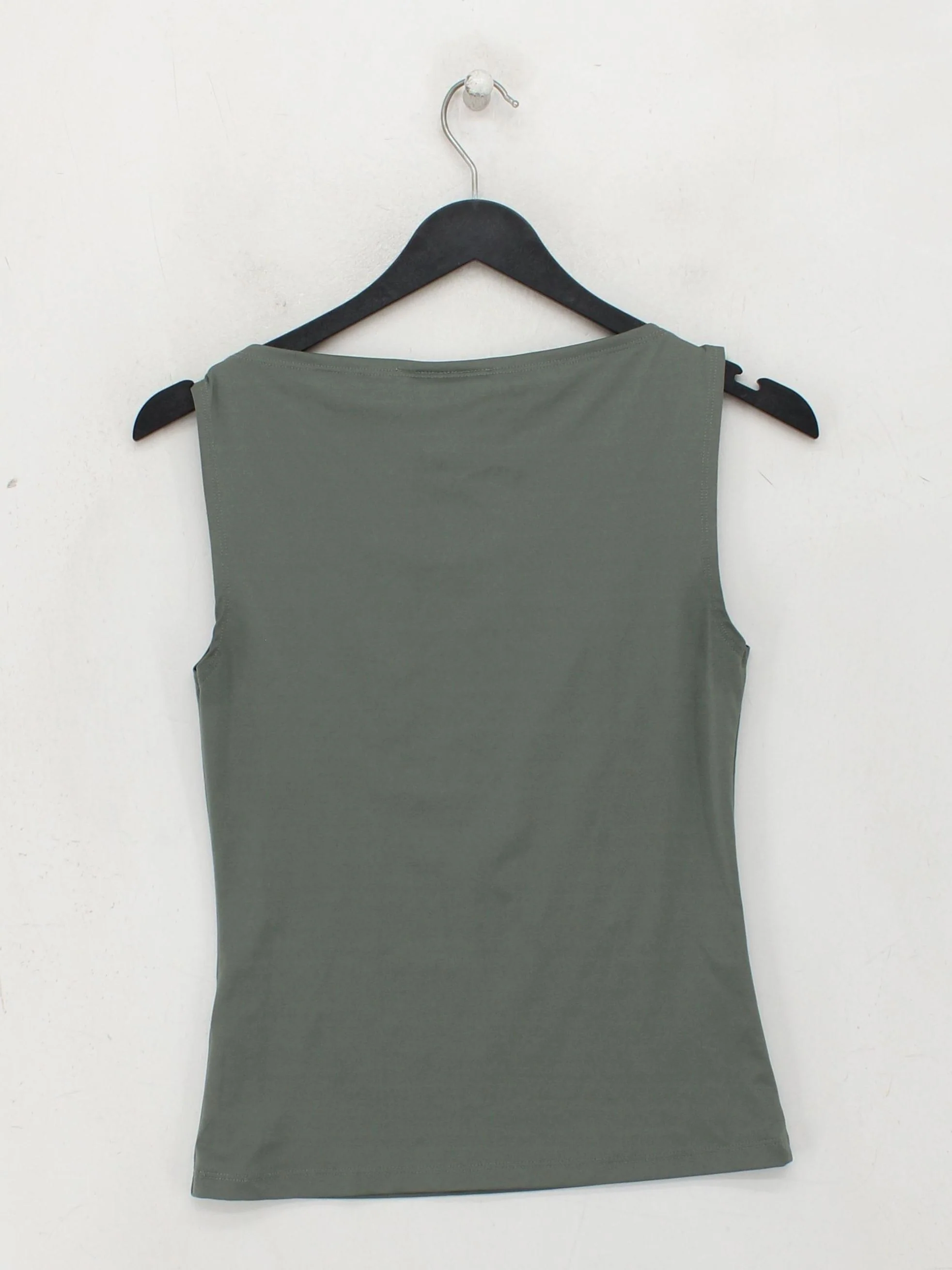Weekday Women's T-Shirt S Green Polyester with Elastane Basic - Image 2