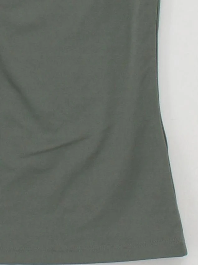 Weekday Women's T-Shirt S Green Polyester with Elastane Basic - Image 4