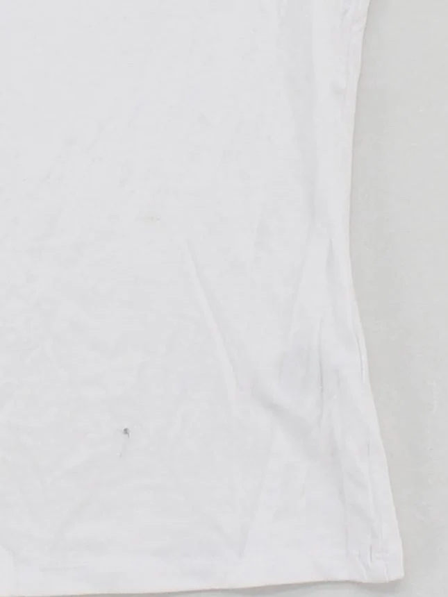 Weekday Women's T-Shirt S White Lyocell Modal with Elastane Basic - Image 4
