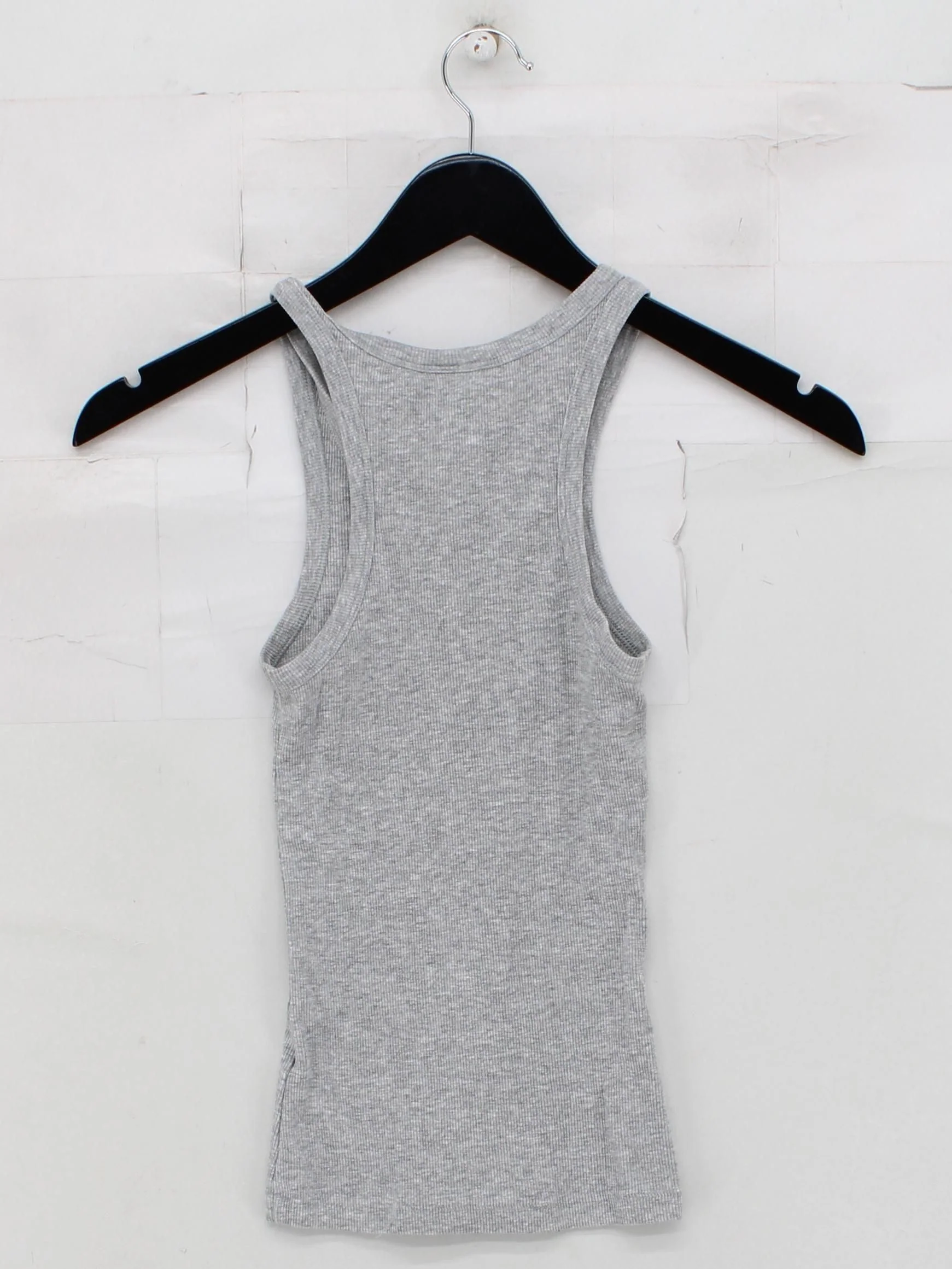 Weekday Women's T-Shirt XS Grey 100% Other Sleeveless Round Neck Basic - Image 2