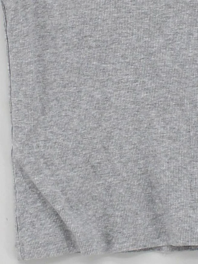 Weekday Women's T-Shirt XS Grey 100% Other Sleeveless Round Neck Basic - Image 4