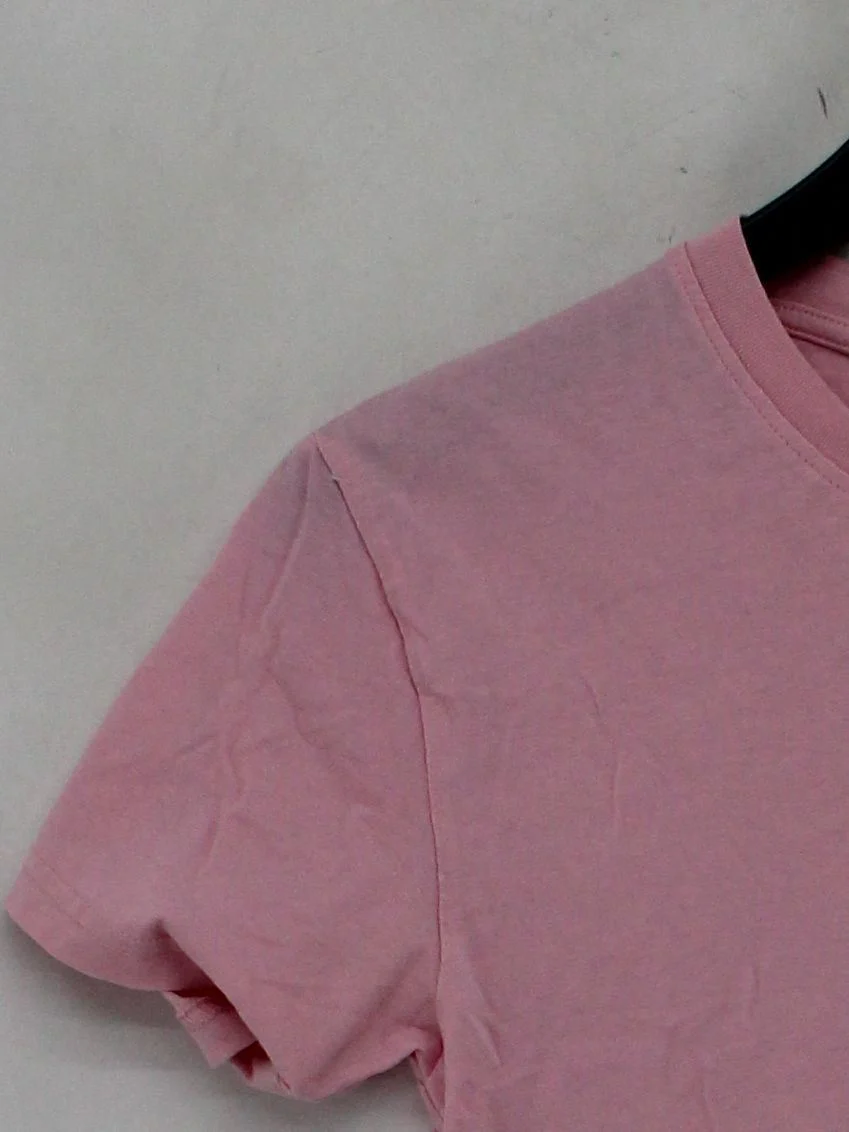 Weekday Women's T-Shirt XS Pink 100% Cotton Short Sleeve Round Neck Basic - Image 4