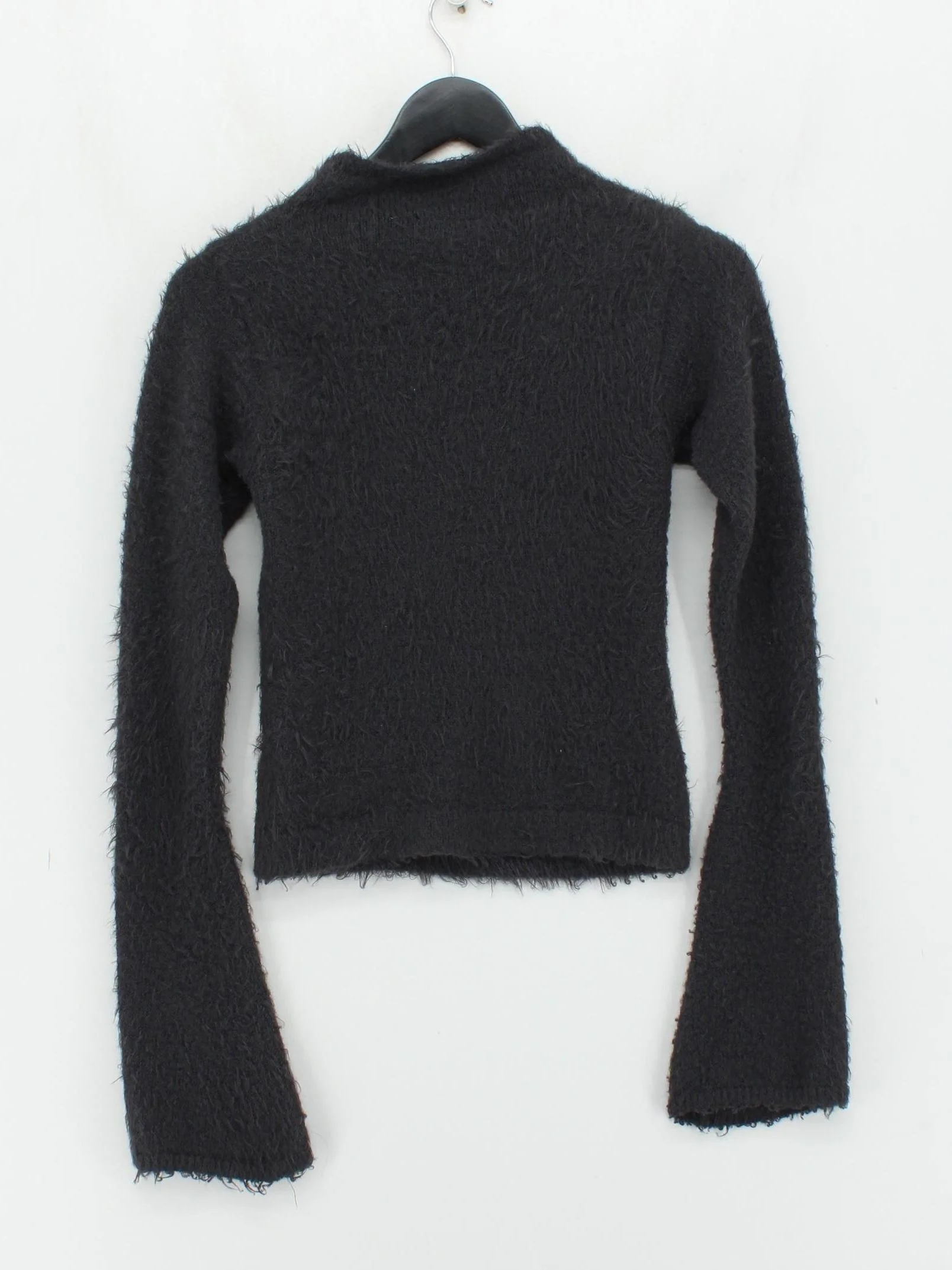 Weekday Women's Top S Black 100% Other Long Sleeve Mock Neck Basic - Image 2
