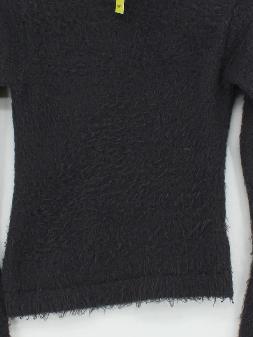Weekday Women's Top S Black 100% Other Long Sleeve Mock Neck Basic - Image 3