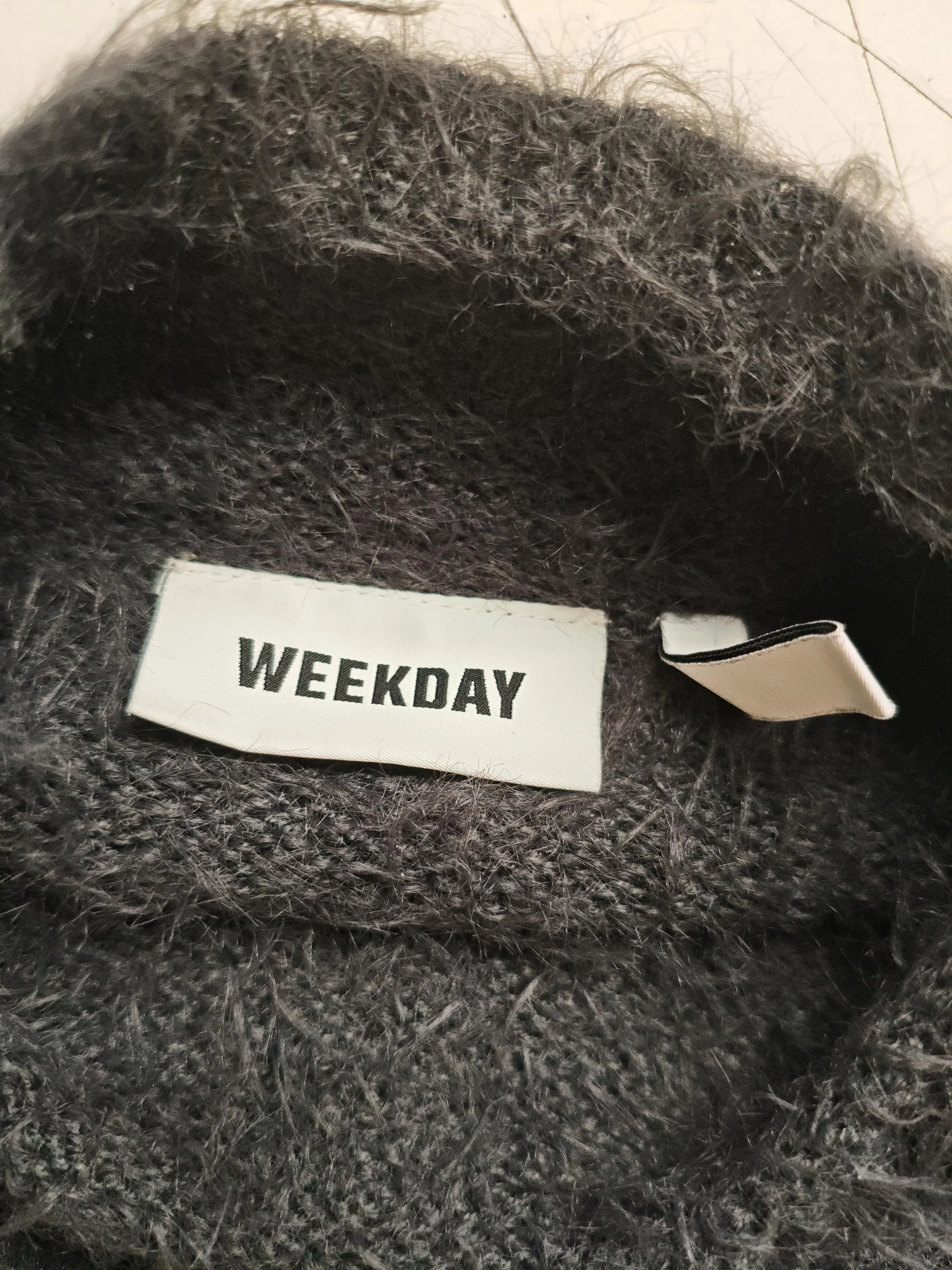 Weekday Women's Top S Black 100% Other Long Sleeve Mock Neck Basic - Image 5