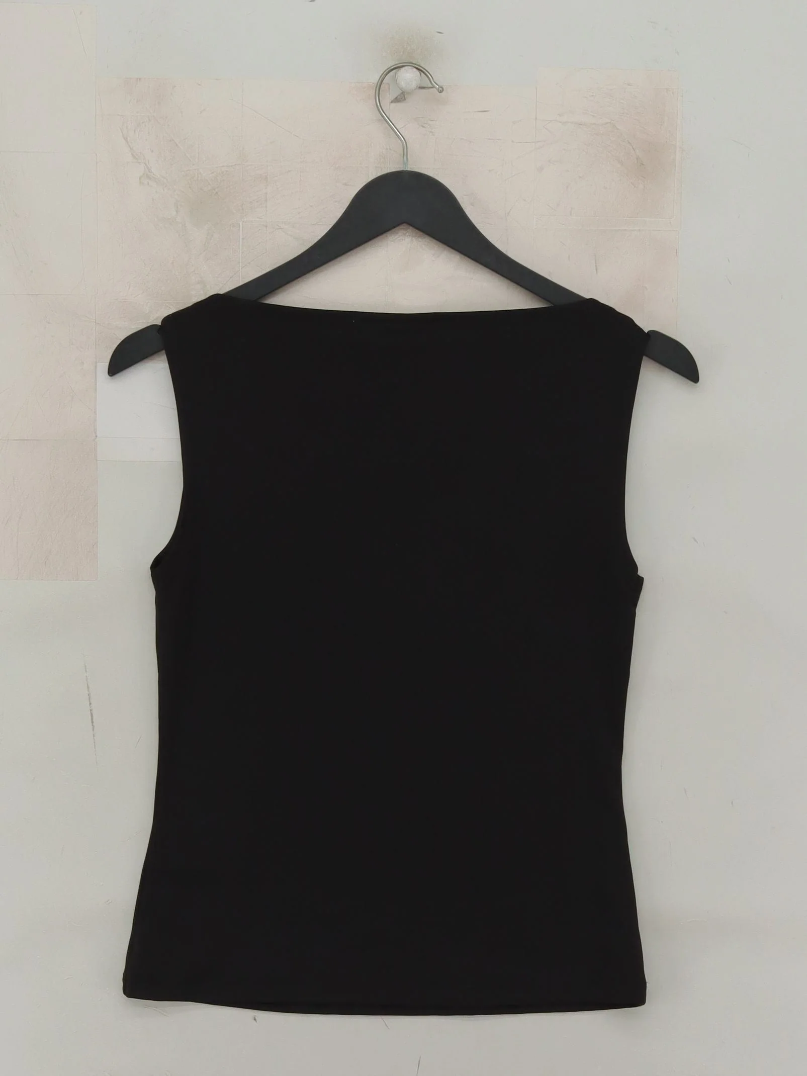 Weekday Women's Top S Black 100% Other Sleeveless Square Neck Basic - Image 2