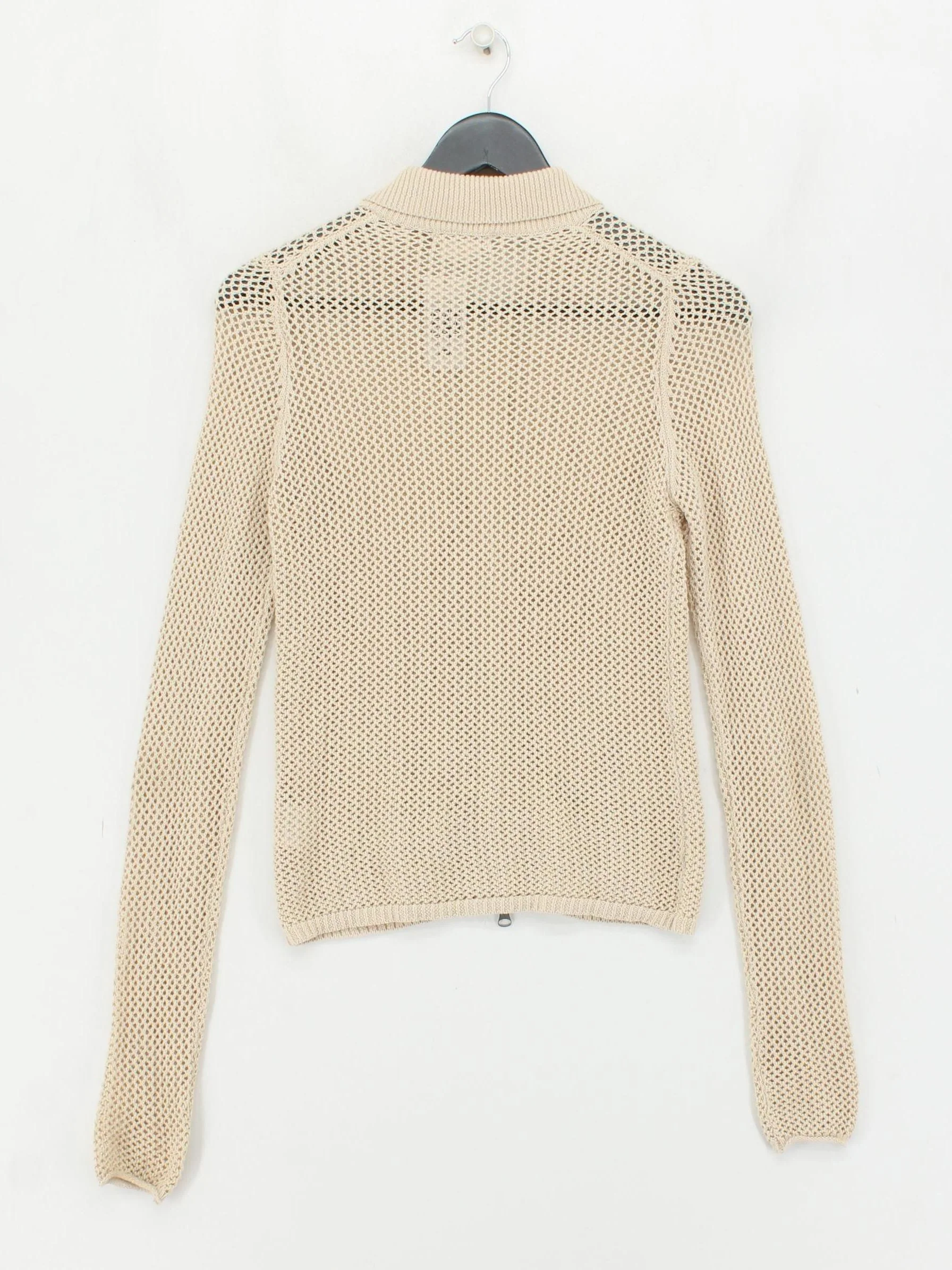 Weekday Women's Top S Cream 100% Cotton Long Sleeve Collared Basic - Image 2