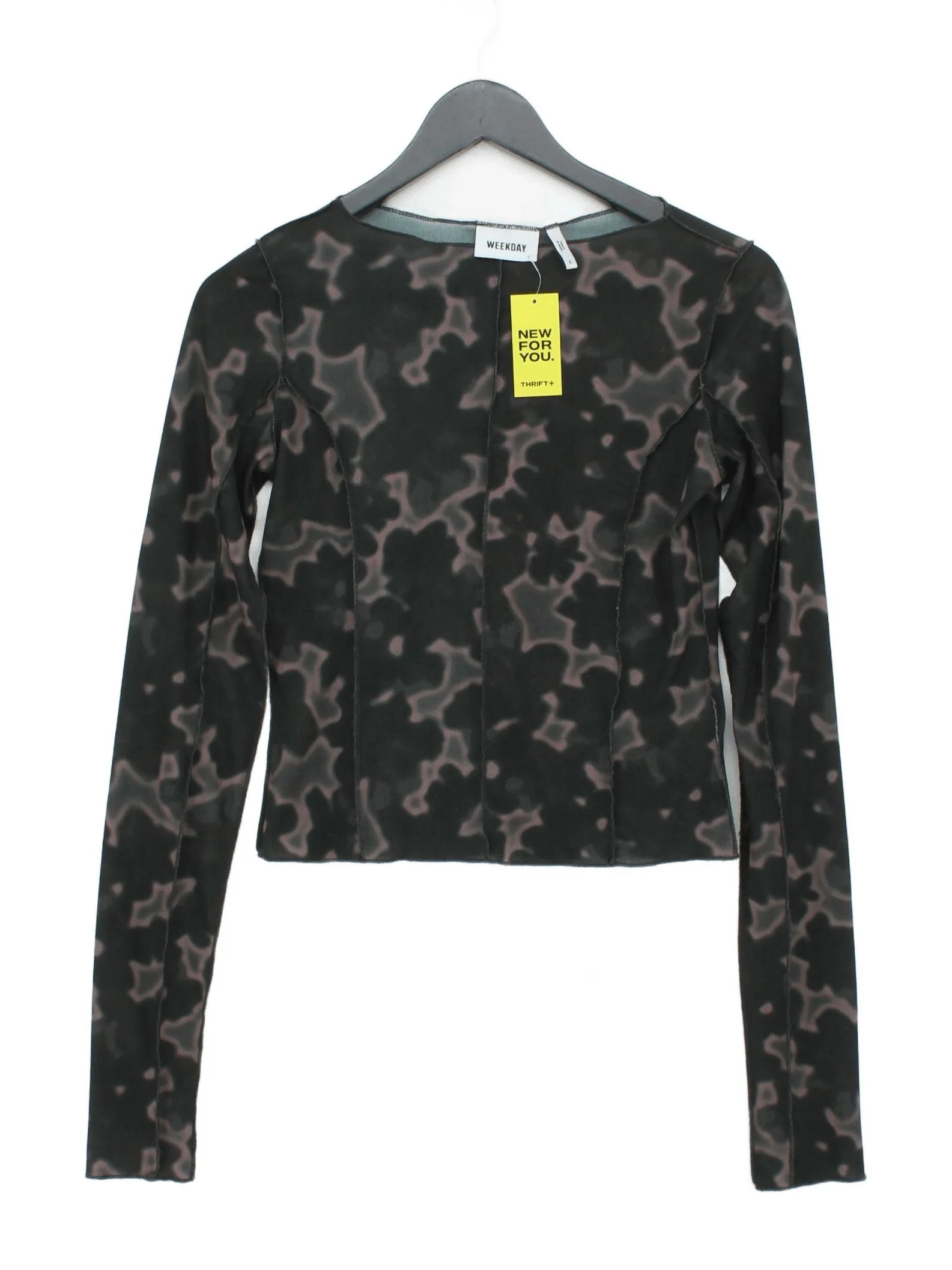 Weekday Women's Top S Multi 100% Polyester Long Sleeve Round Neck Basic