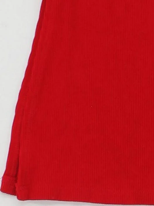 Weekday Women's Top S Red Viscose with Elastane Sleeveless Crew Neck Basic - Image 4