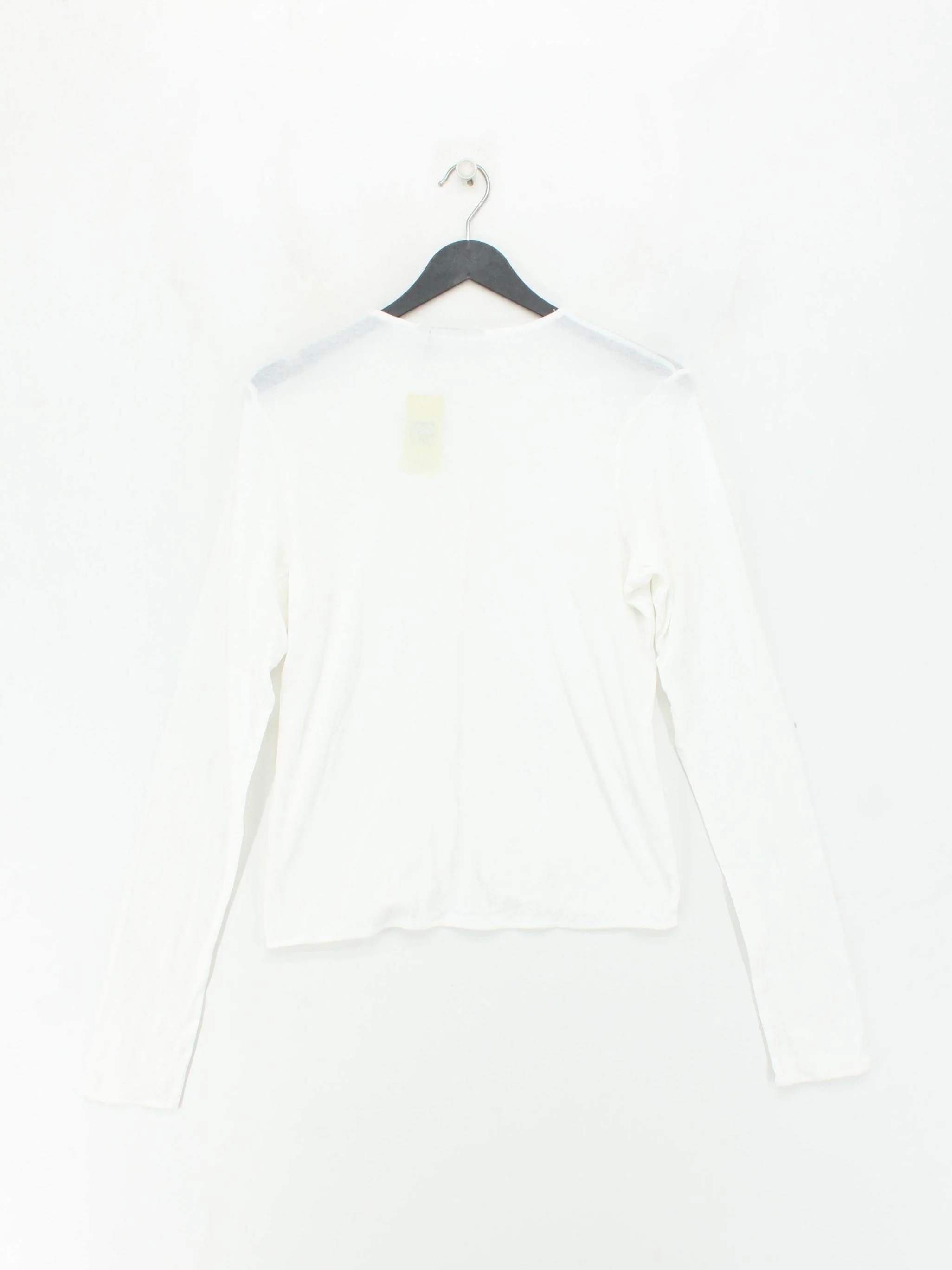 Weekday Women's Top XL White 100% Other Long Sleeve Round Neck Basic - Image 2
