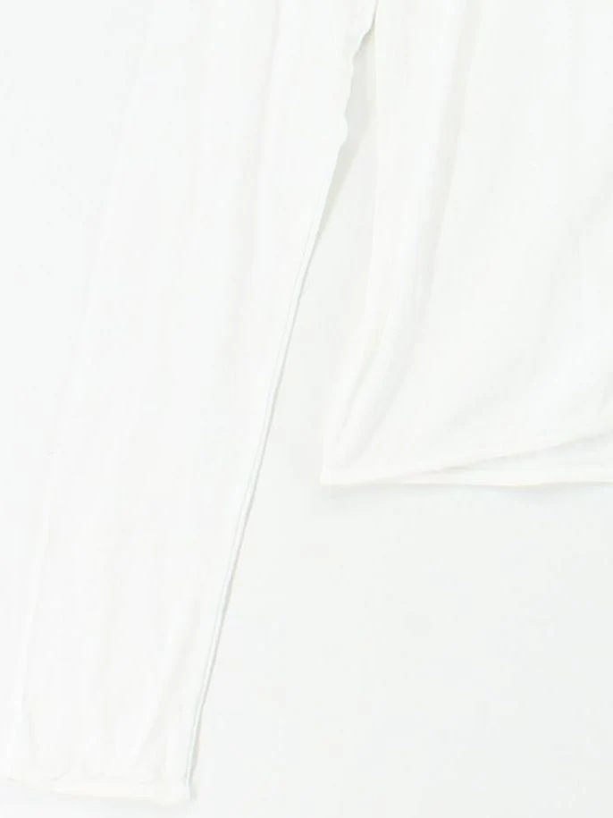 Weekday Women's Top XL White 100% Other Long Sleeve Round Neck Basic - Image 4