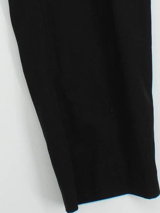 Weekday Women's Trousers UK 16 Black Polyester with Elastane Tapered Chino - Image 4