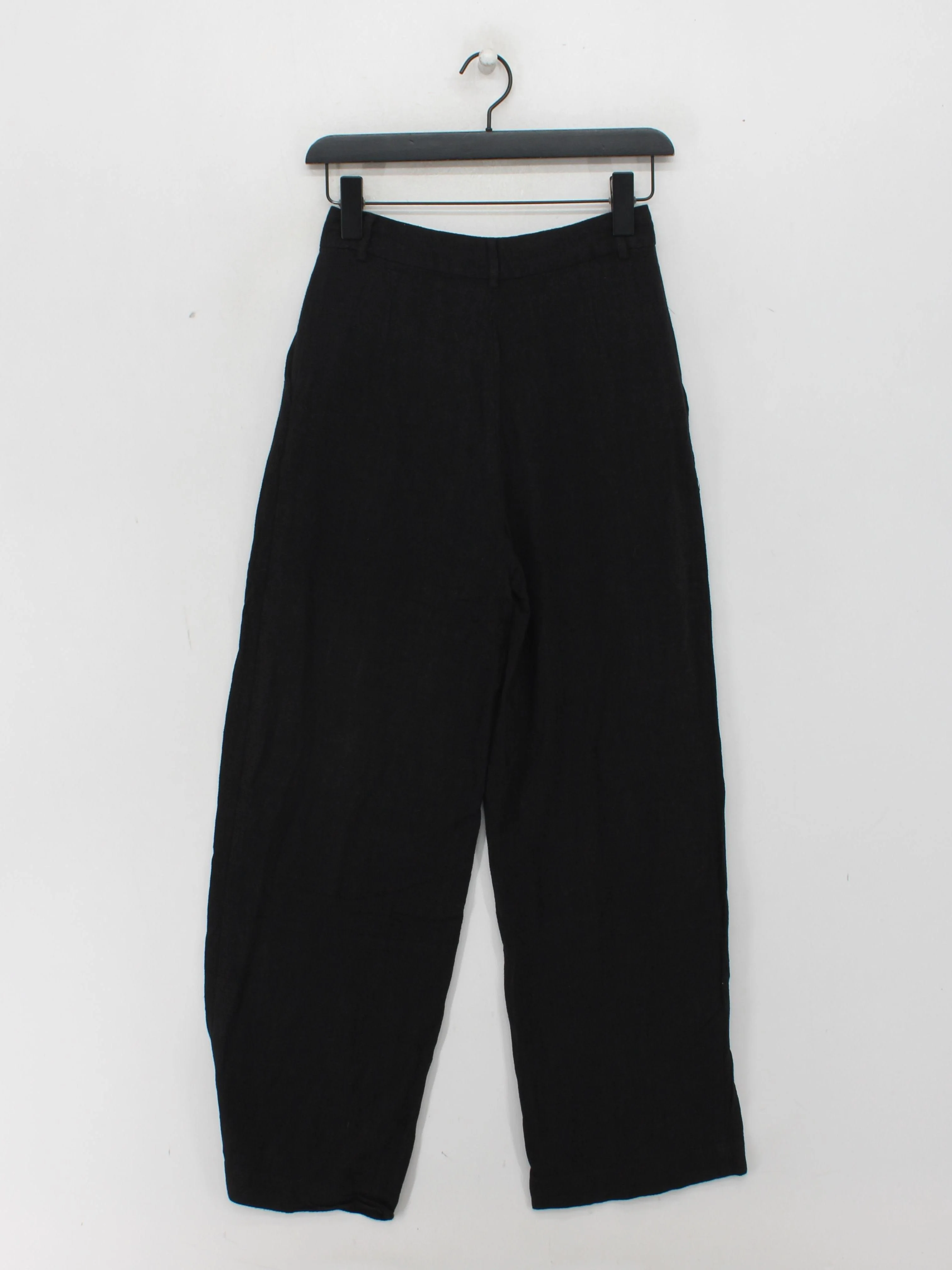 Weekday Women's Trousers UK 6 Black 100% Other Wide-Leg Chino - Image 2