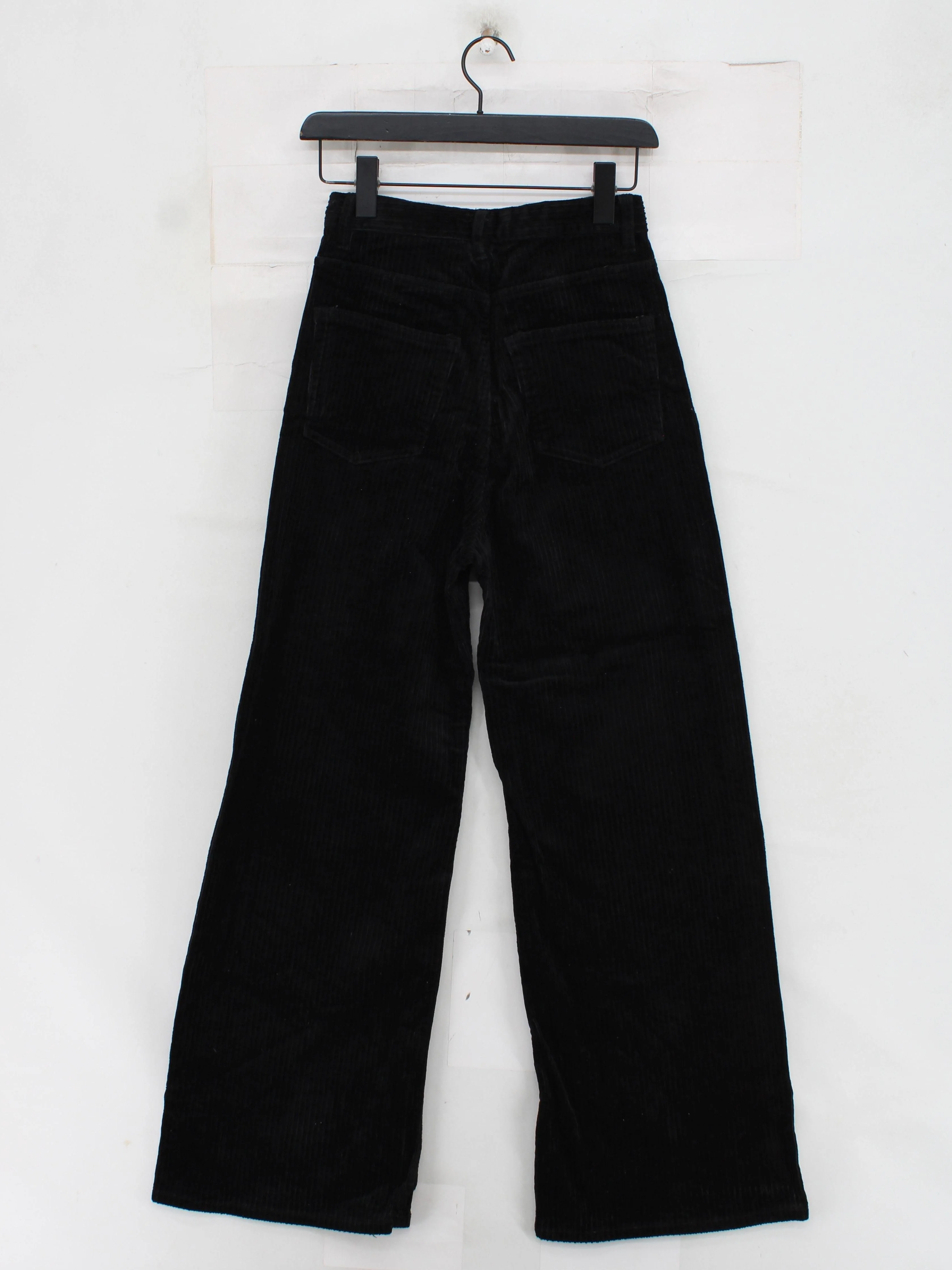 Weekday Women's Trousers UK 8 Black Cotton with Polyester, Elastane Chino - Image 2