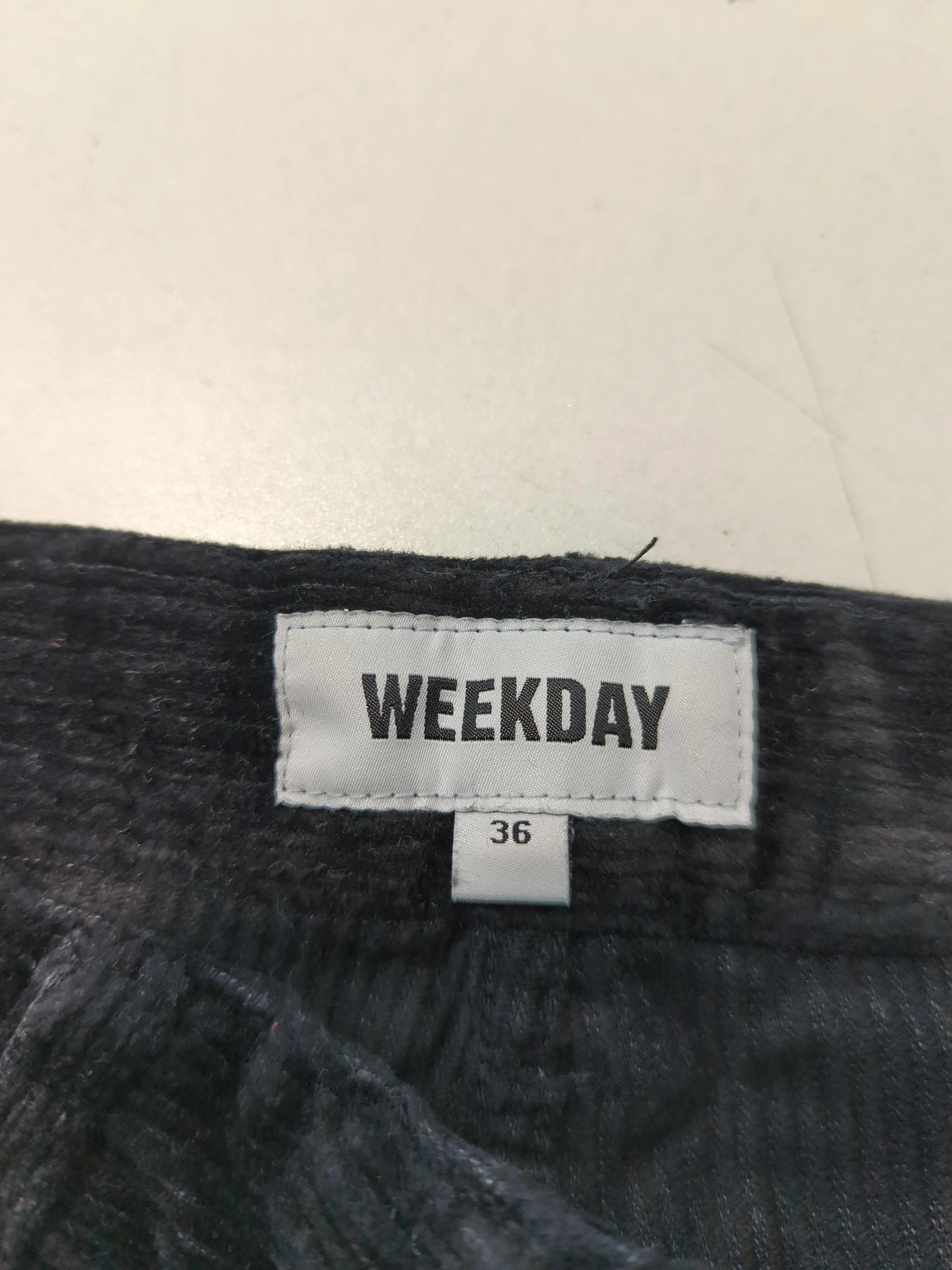 Weekday Women's Trousers UK 8 Black Cotton with Polyester, Elastane Chino - Image 5
