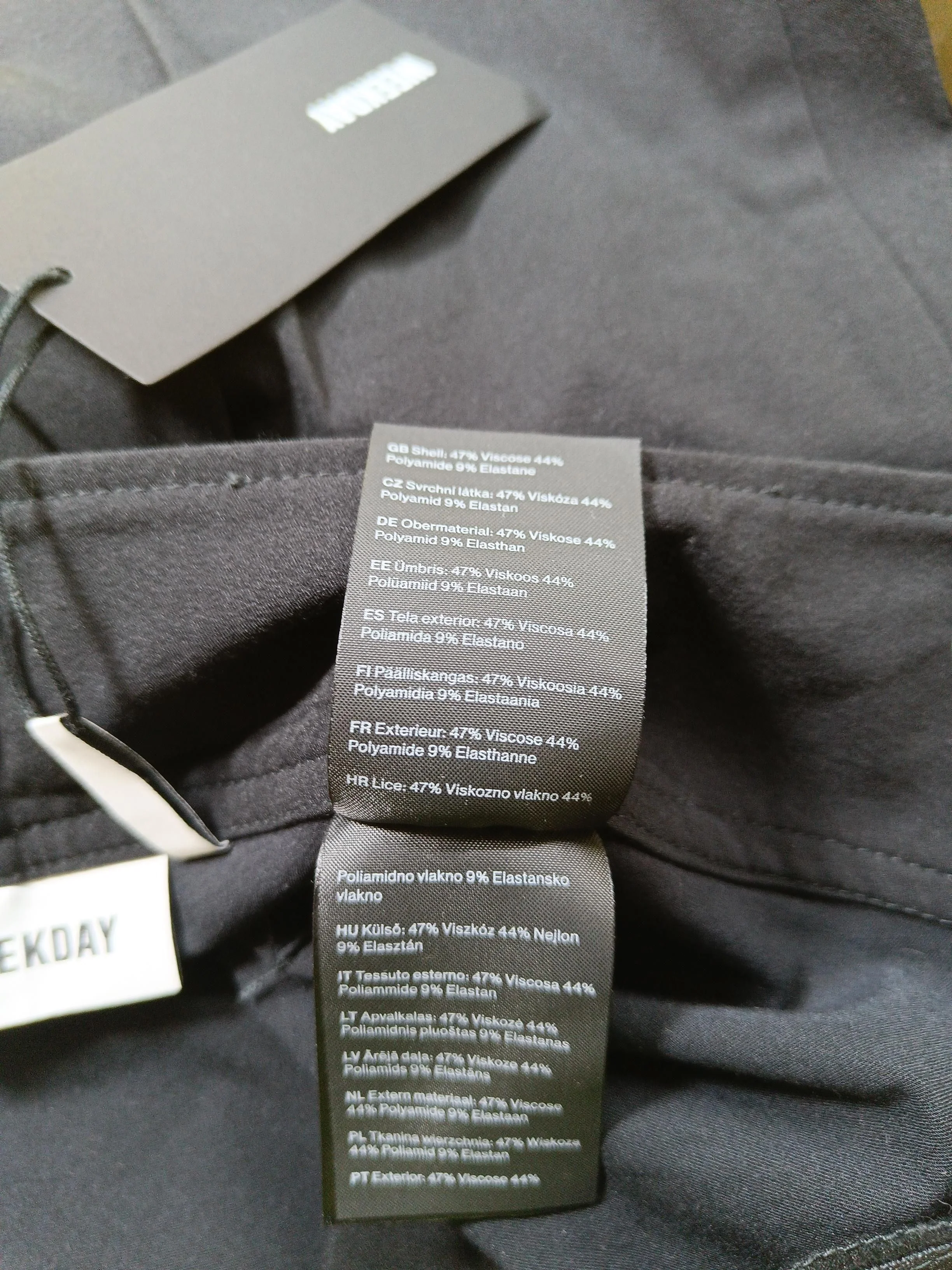 Weekday Women's Trousers UK 8 Black Viscose New with tags - Image 6
