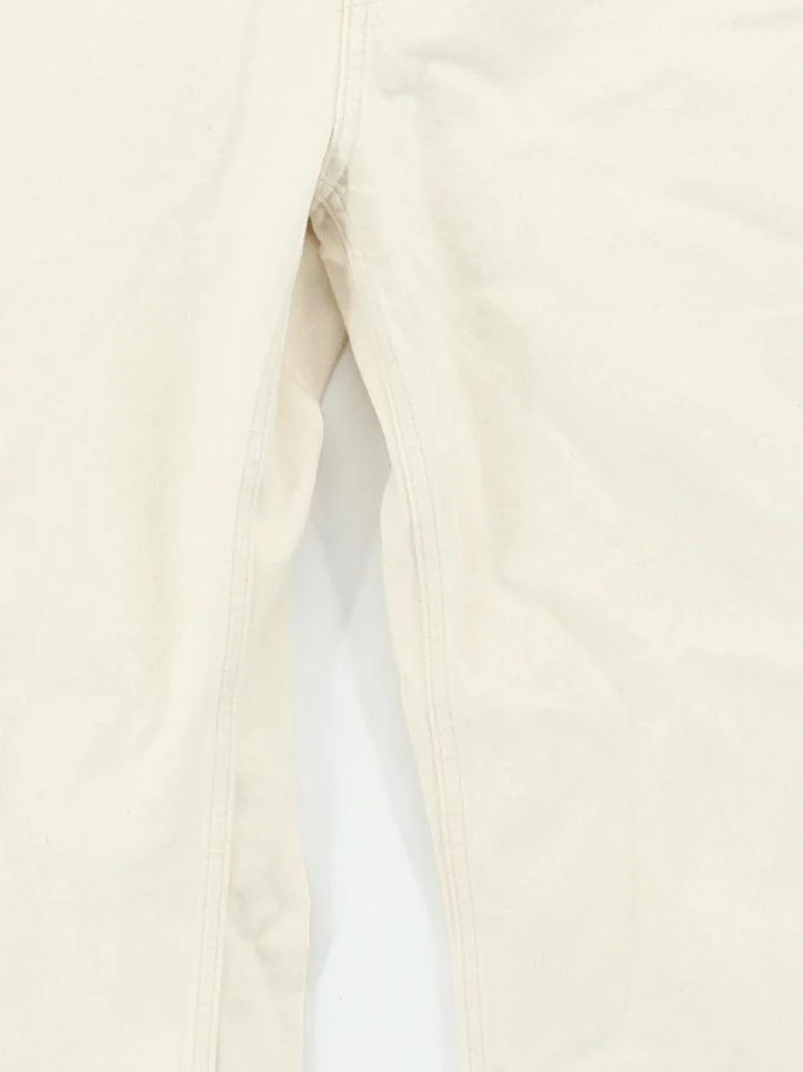 Weekday Women's Trousers W 26 in; L 30 in Cream Cotton with Other Straight Chino - Image 3