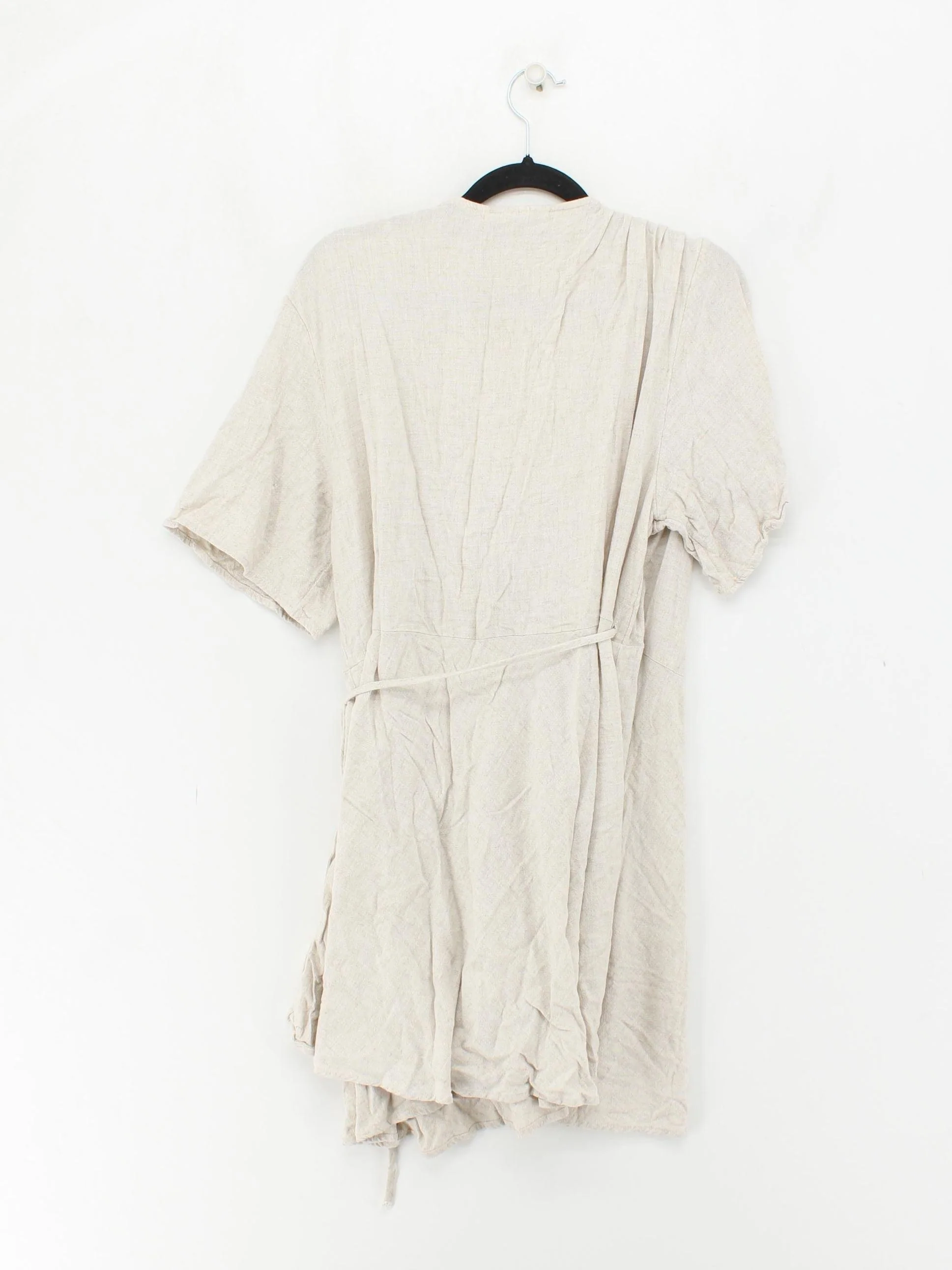 Weekday Wrap Mini Dress M in Cream - Image 2