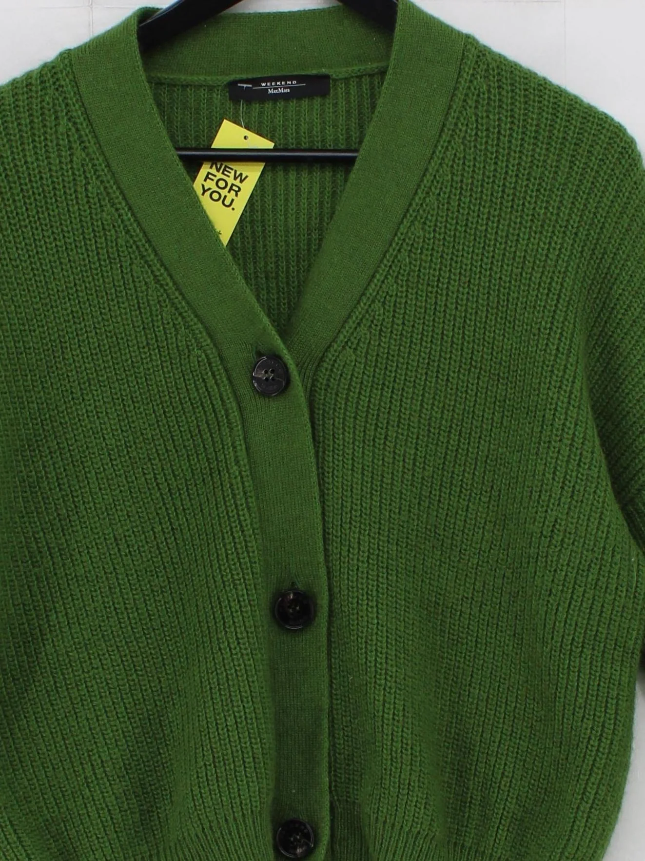 Weekend Max Mara Women's Cardigan L Green 100% Other V-Neck Cardigan - Image 3