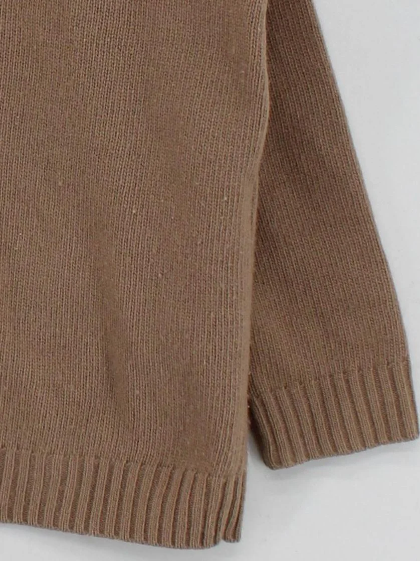 Weekend Max Mara Women's Jumper XS Brown 100% Wool Roll Neck Pullover - Image 4