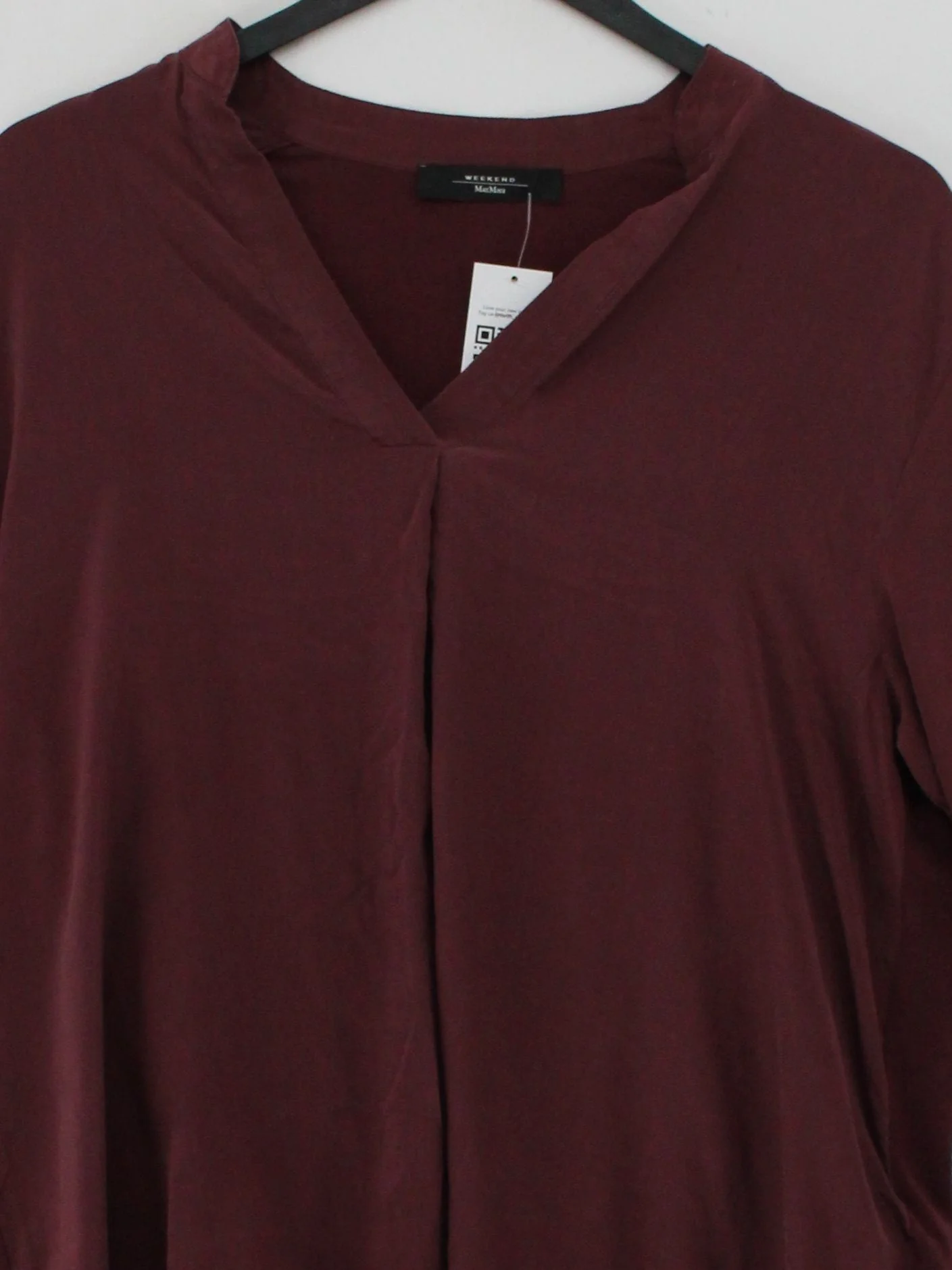 Weekend Max Mara Women's Top M Red Lyocell Modal with Cotton, Elastane Basic - Image 3