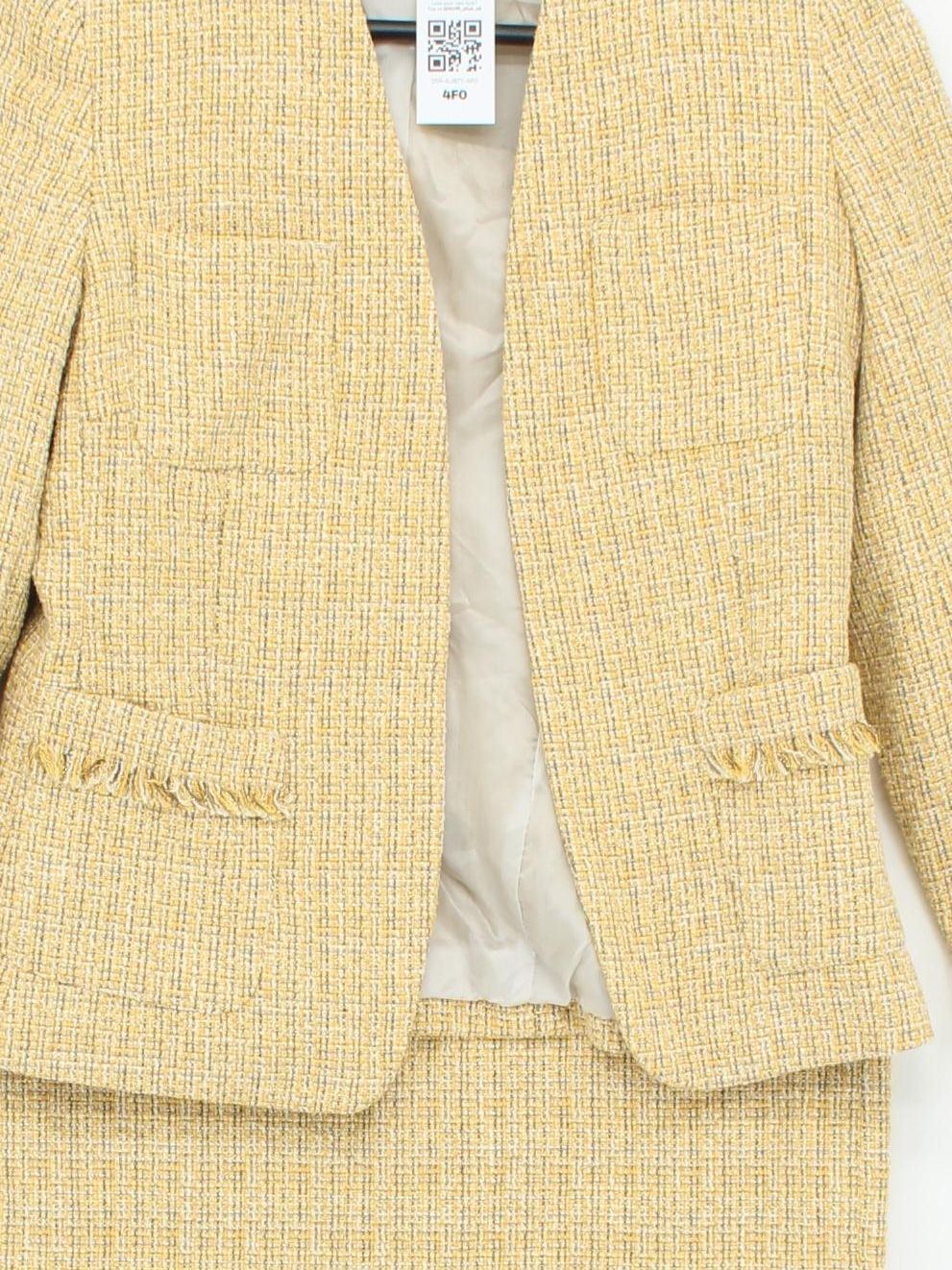 Weekend Max Mara Women's Two Piece Suit UK 8 Yellow Cotton - Image 3