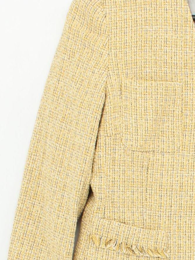Weekend Max Mara Women's Two Piece Suit UK 8 Yellow Cotton - Image 4