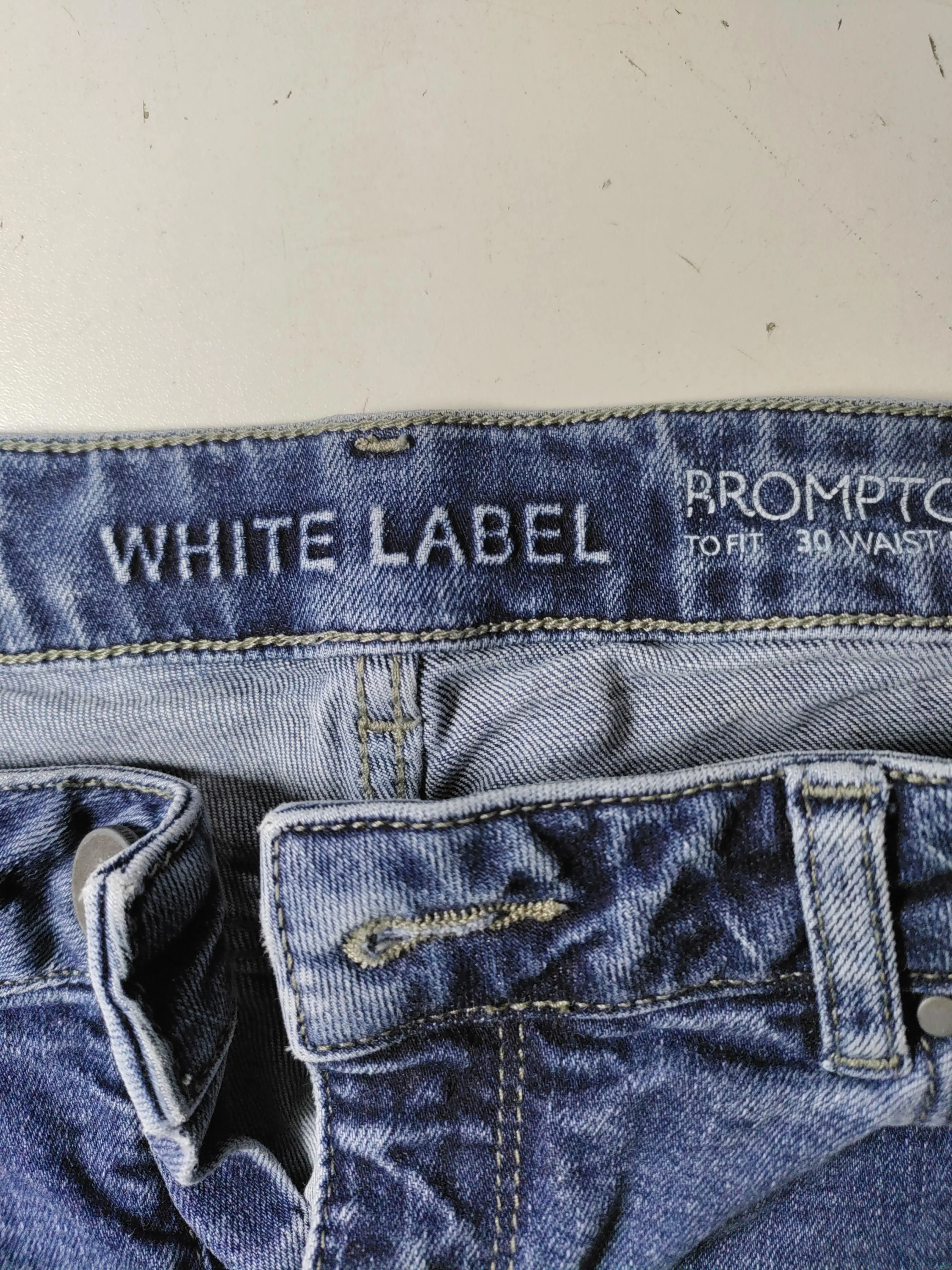 WHIITE Women's Jeans W 30 in Blue Cotton with Elastane Skinny - Image 5