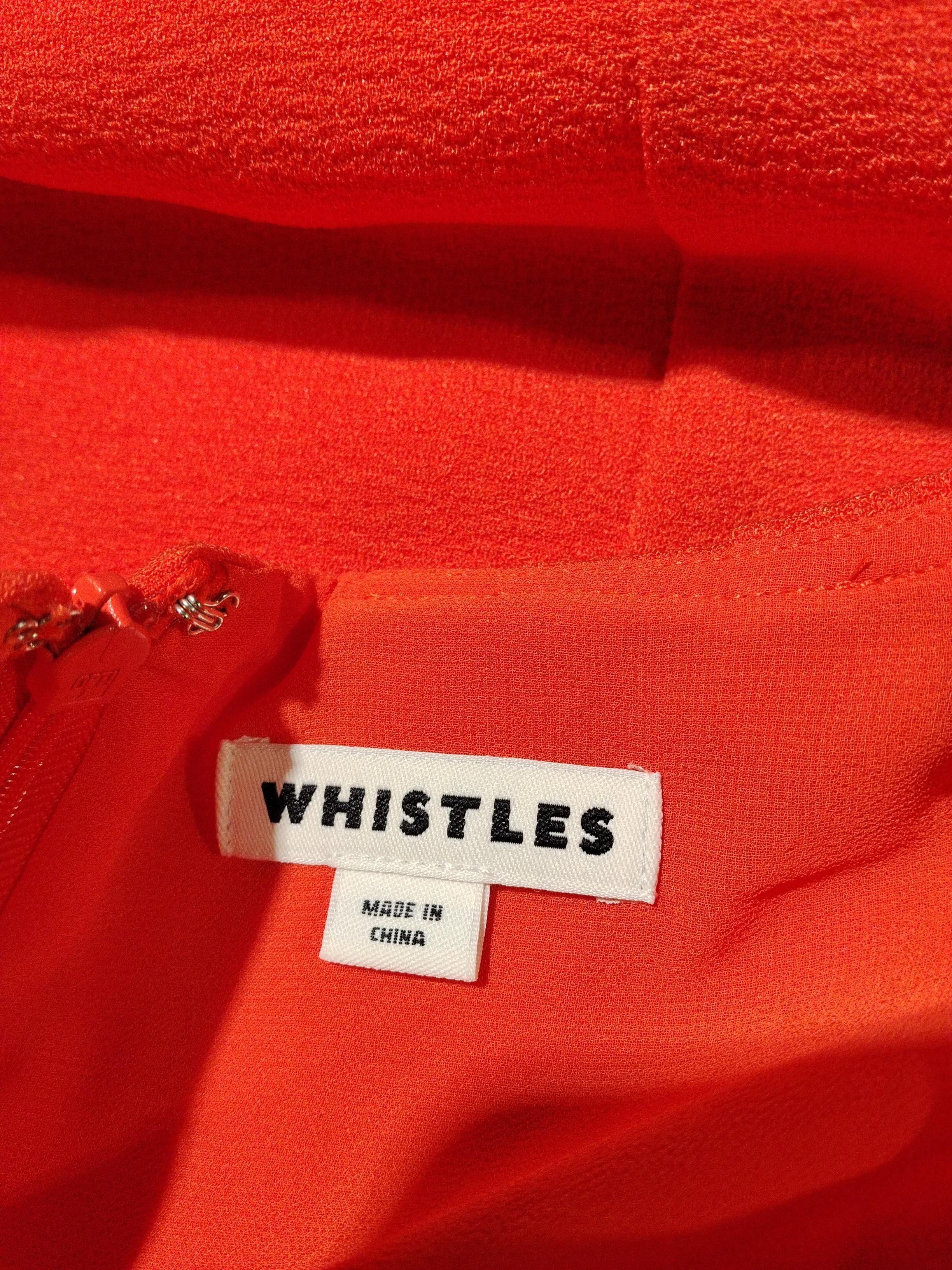 Whistles A-Line Midi Dress UK10 in Orange - Image 5