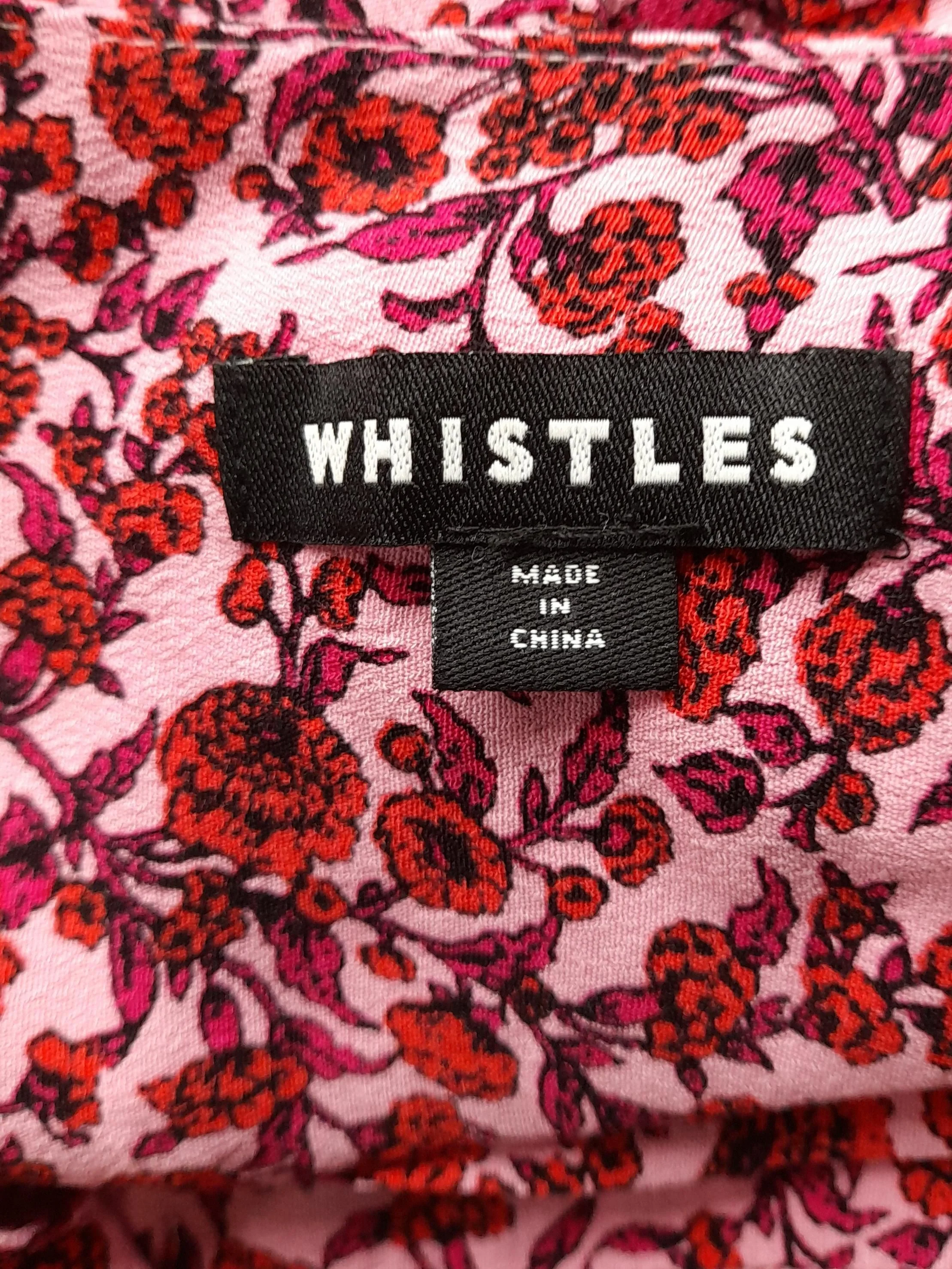 Whistles A-Line Midi Dress UK8 in Pink - Image 5