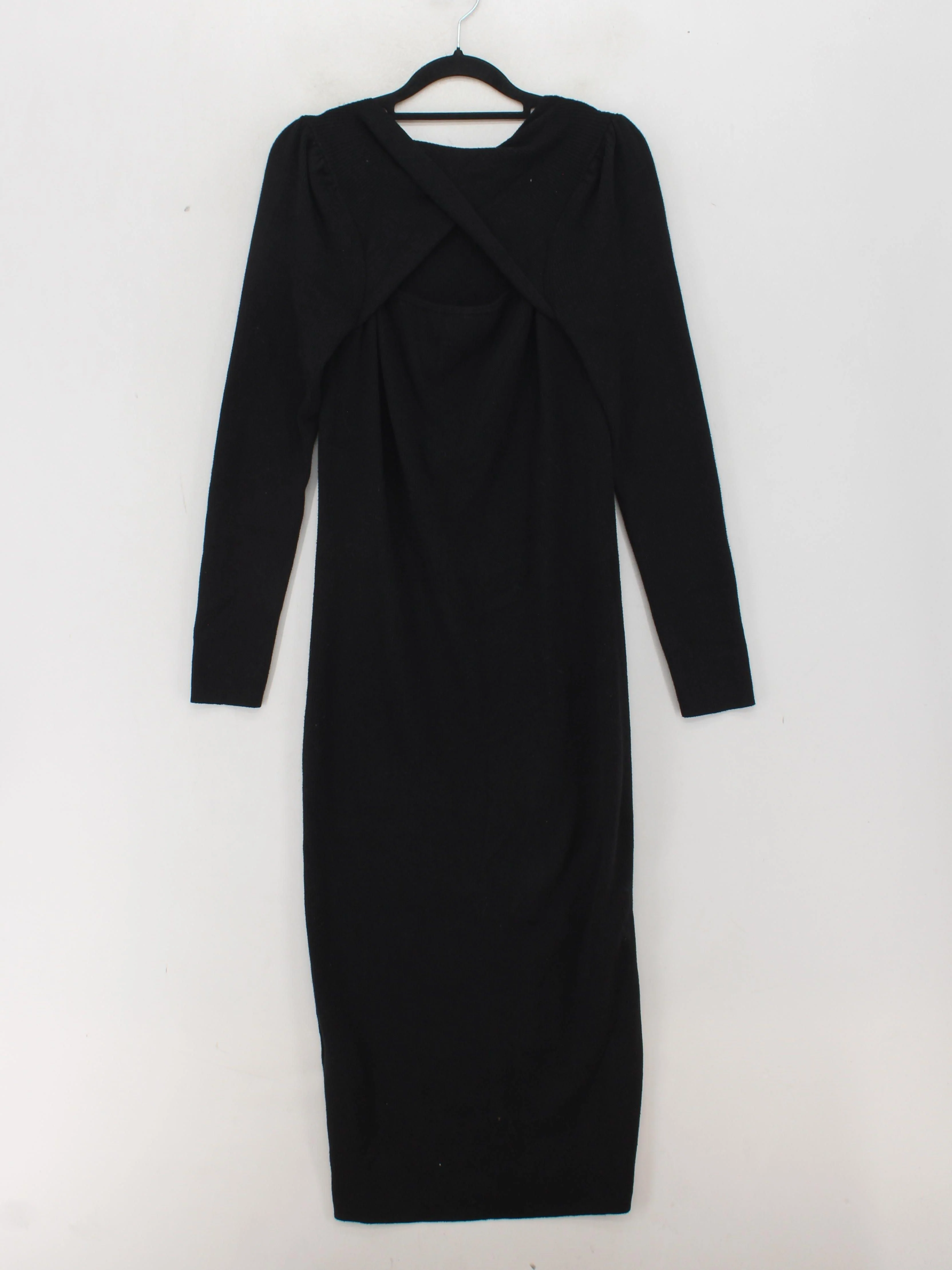 Whistles Bodycon Midi Dress UK12 in Black - Image 2