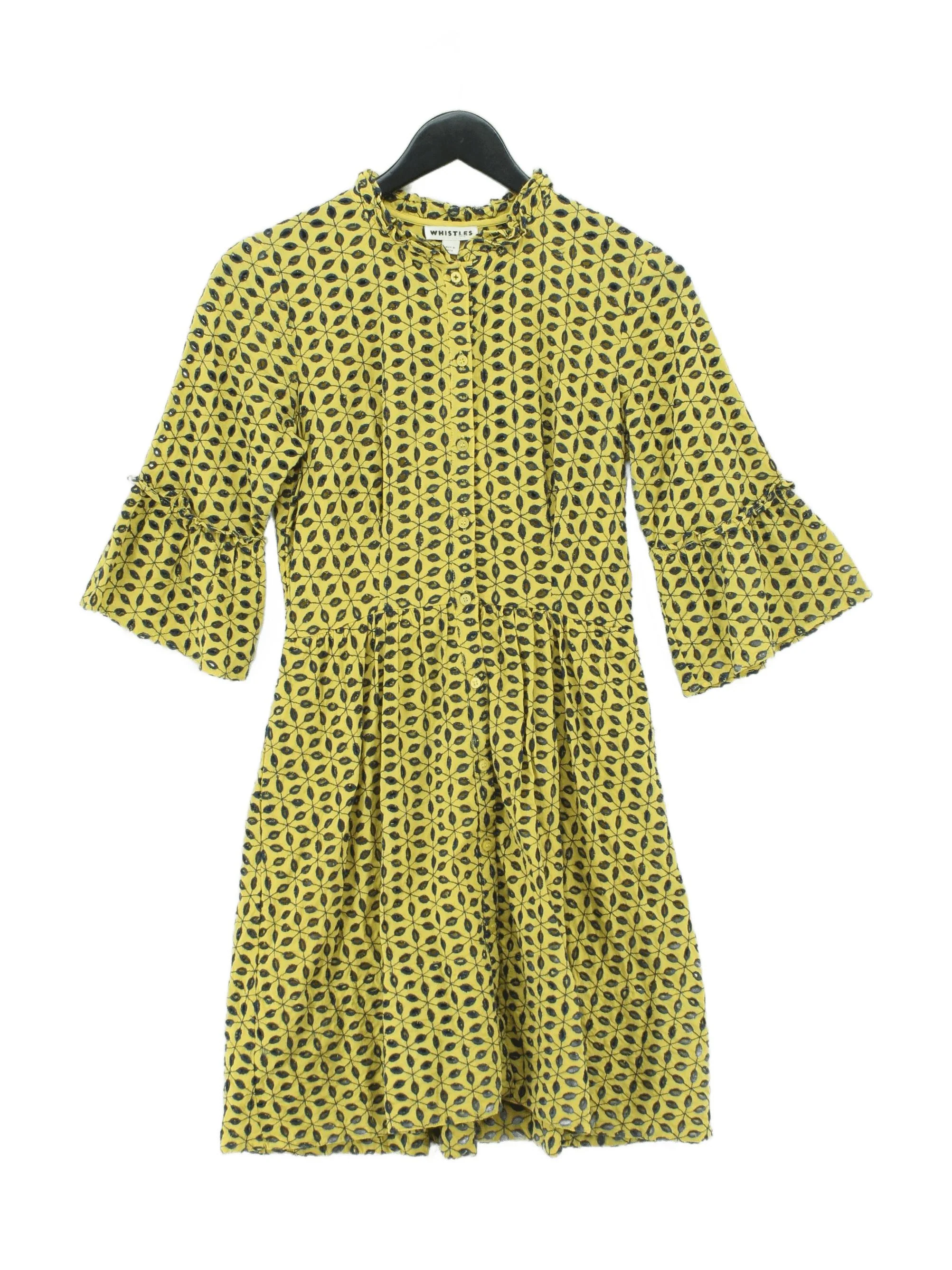Whistles Jumper Mini Dress UK6 in Yellow