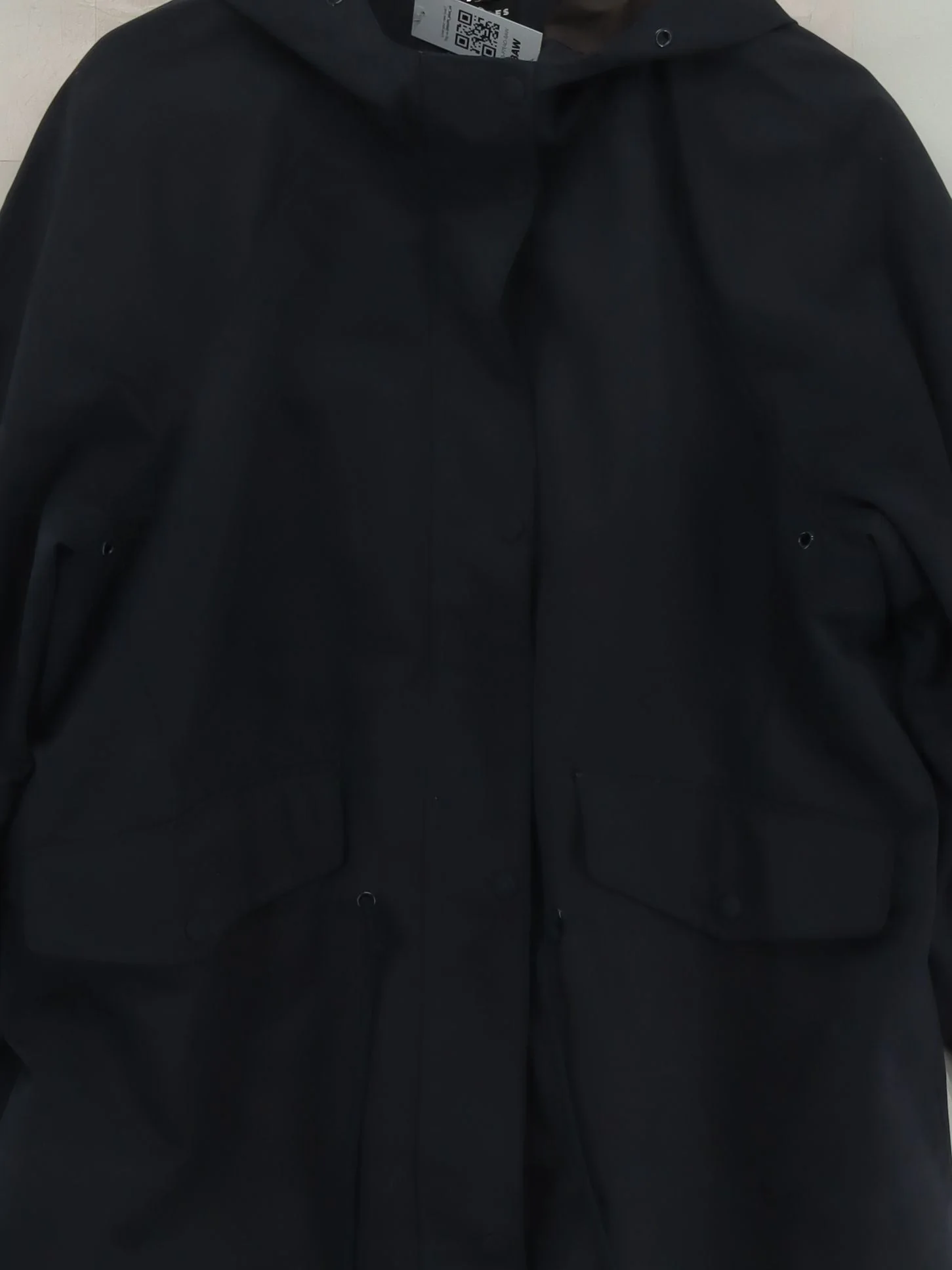 Whistles Men's Coat L Blue Polyester with Cotton, Polyamide Anorak - Image 3