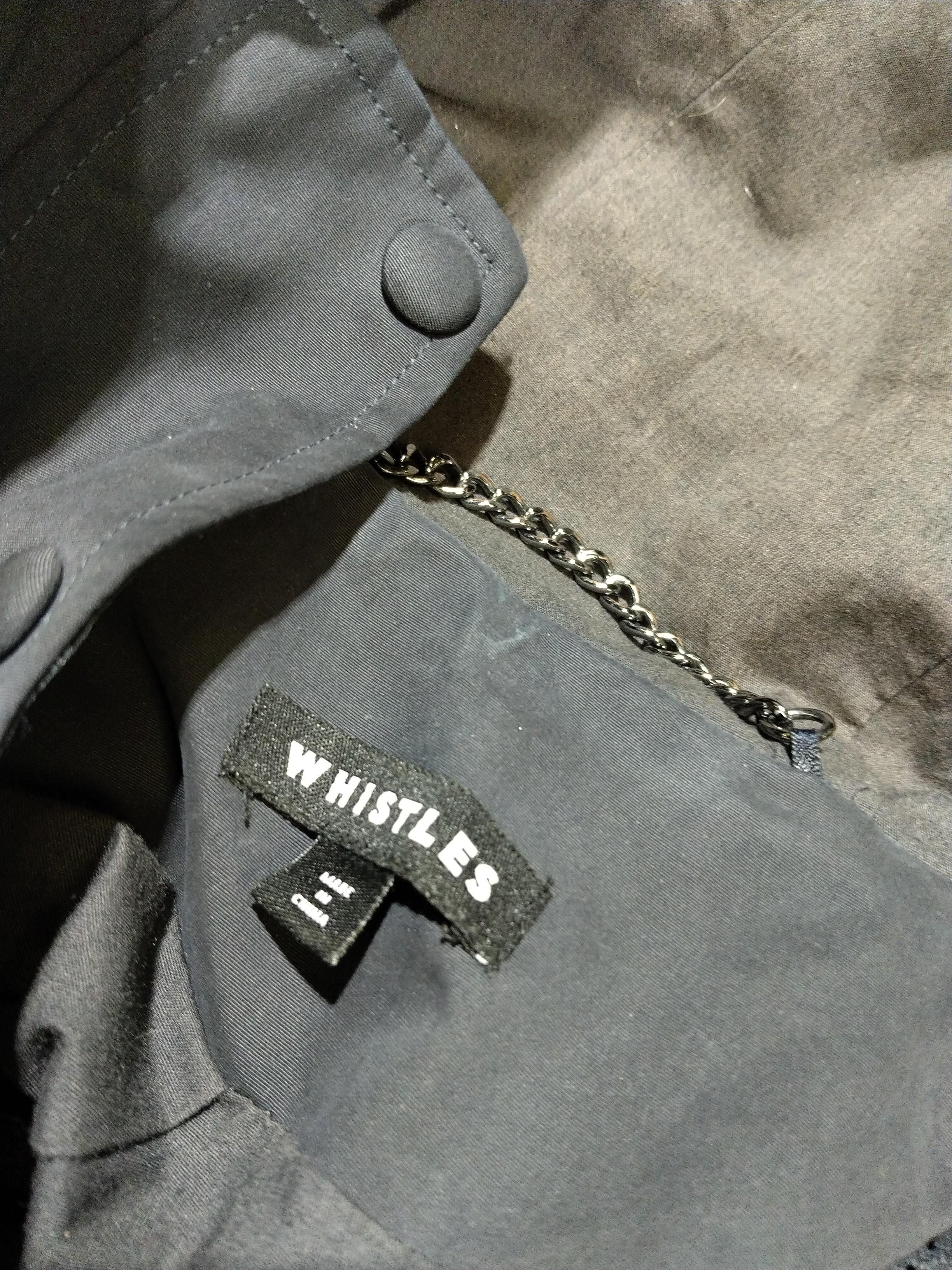 Whistles Men's Coat L Blue Polyester with Cotton, Polyamide Anorak - Image 5