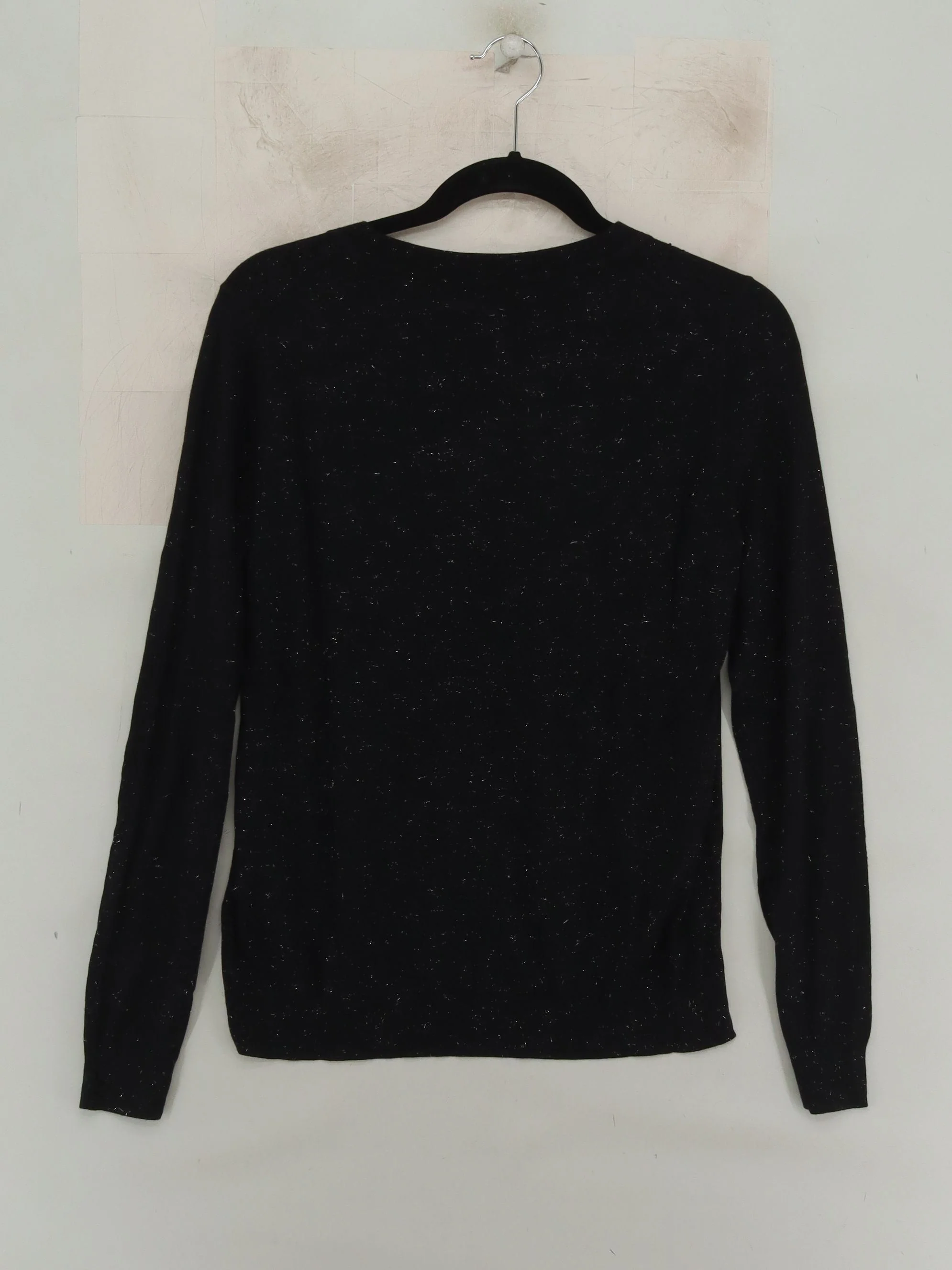 Whistles Men's Jumper M Black Viscose with Nylon Pullover New with tags - Image 2