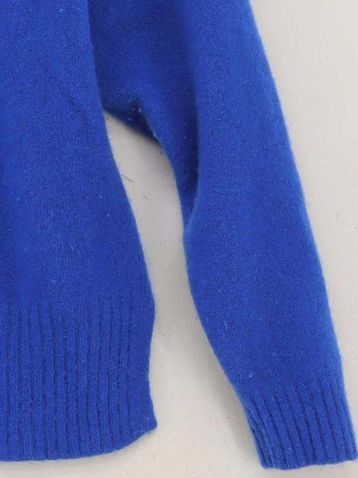 Whistles Men's Jumper XS Blue 100% Wool Round Neck Pullover - Image 4