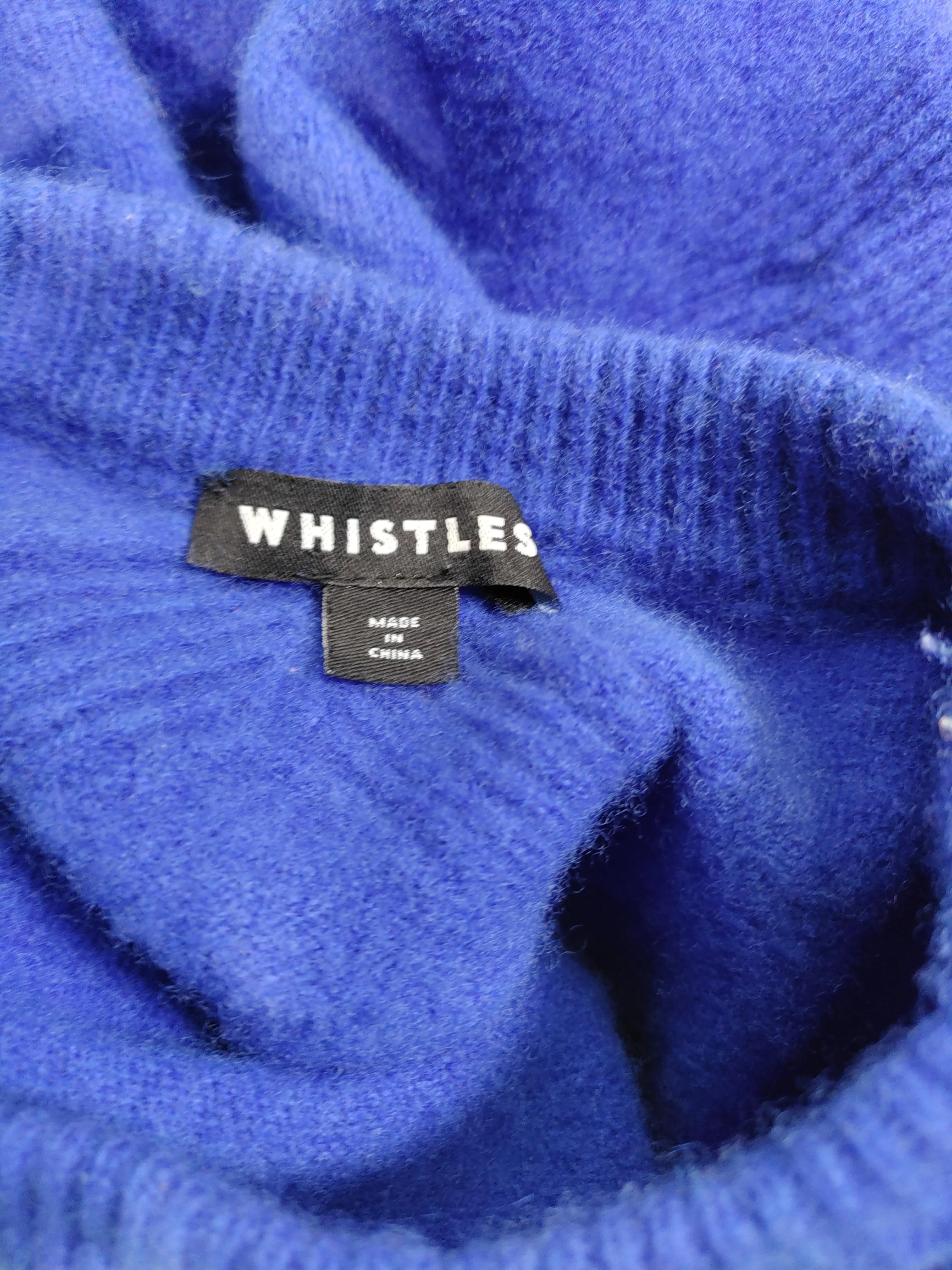 Whistles Men's Jumper XS Blue 100% Wool Round Neck Pullover - Image 6