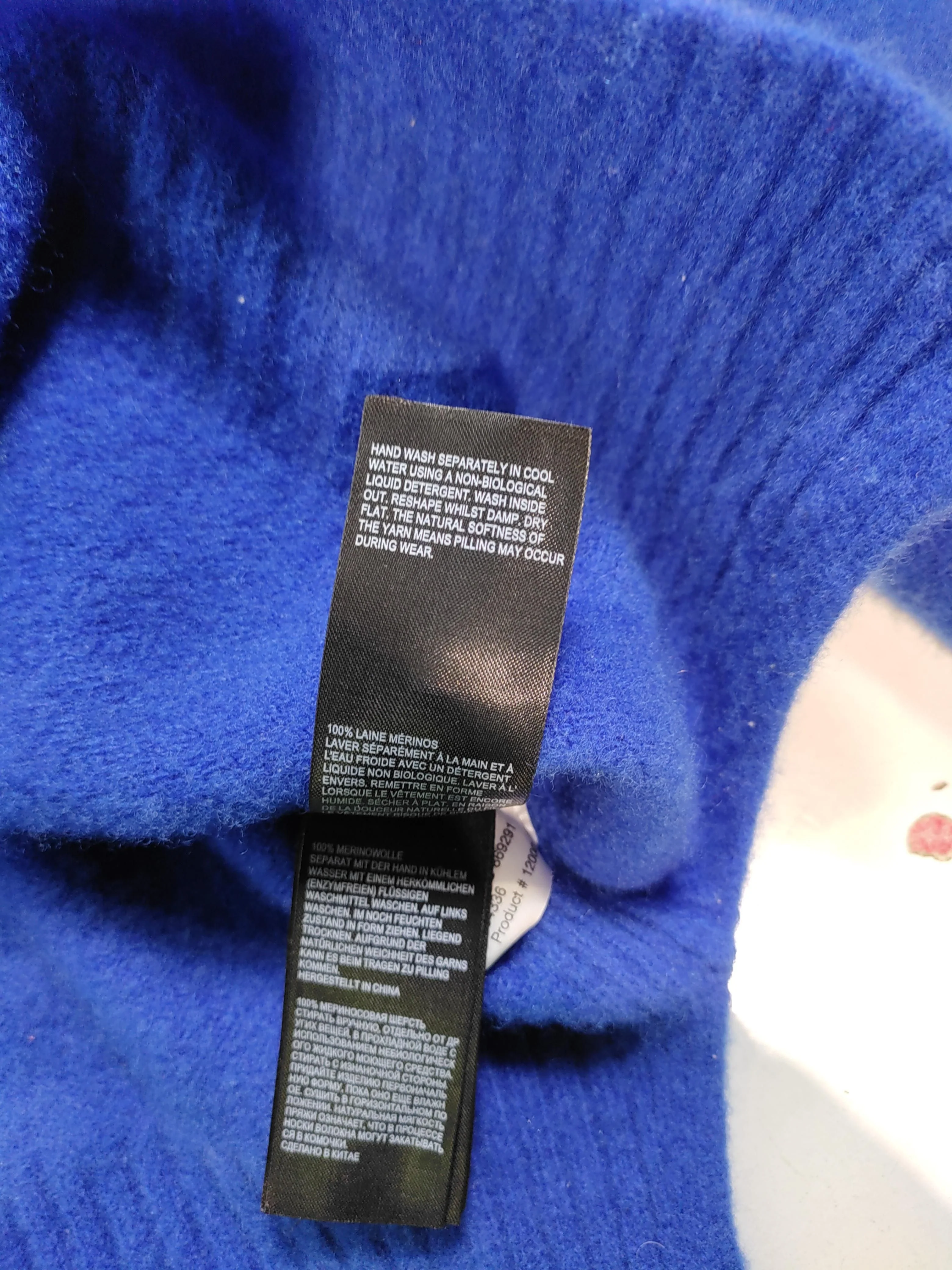 Whistles Men's Jumper XS Blue 100% Wool Round Neck Pullover - Image 7