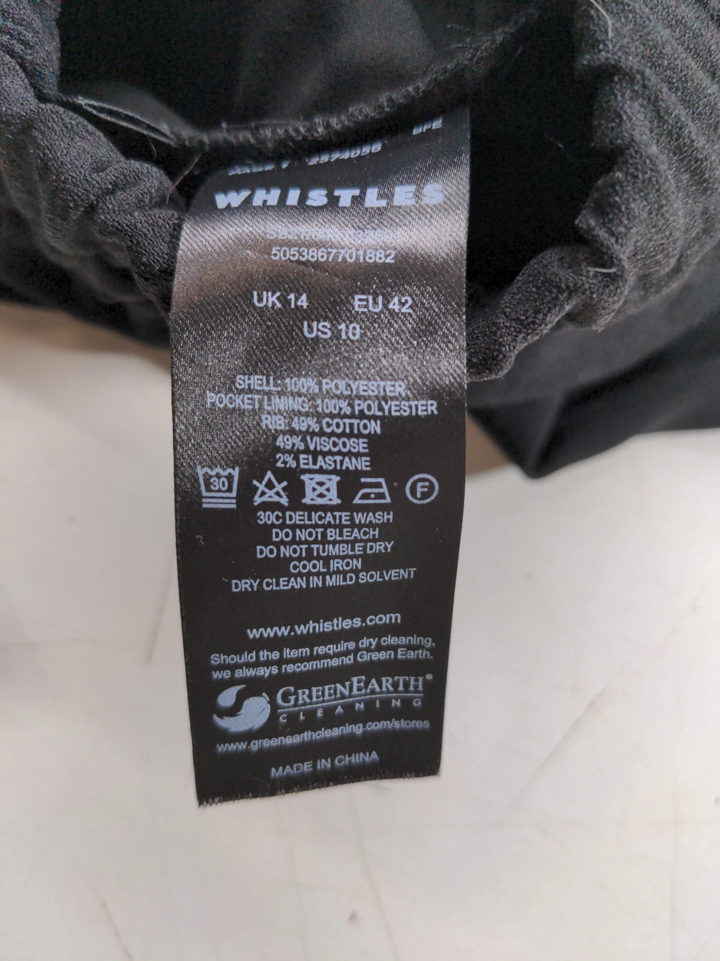 Whistles Men's Sports Bottoms L Black Polyester - Image 7
