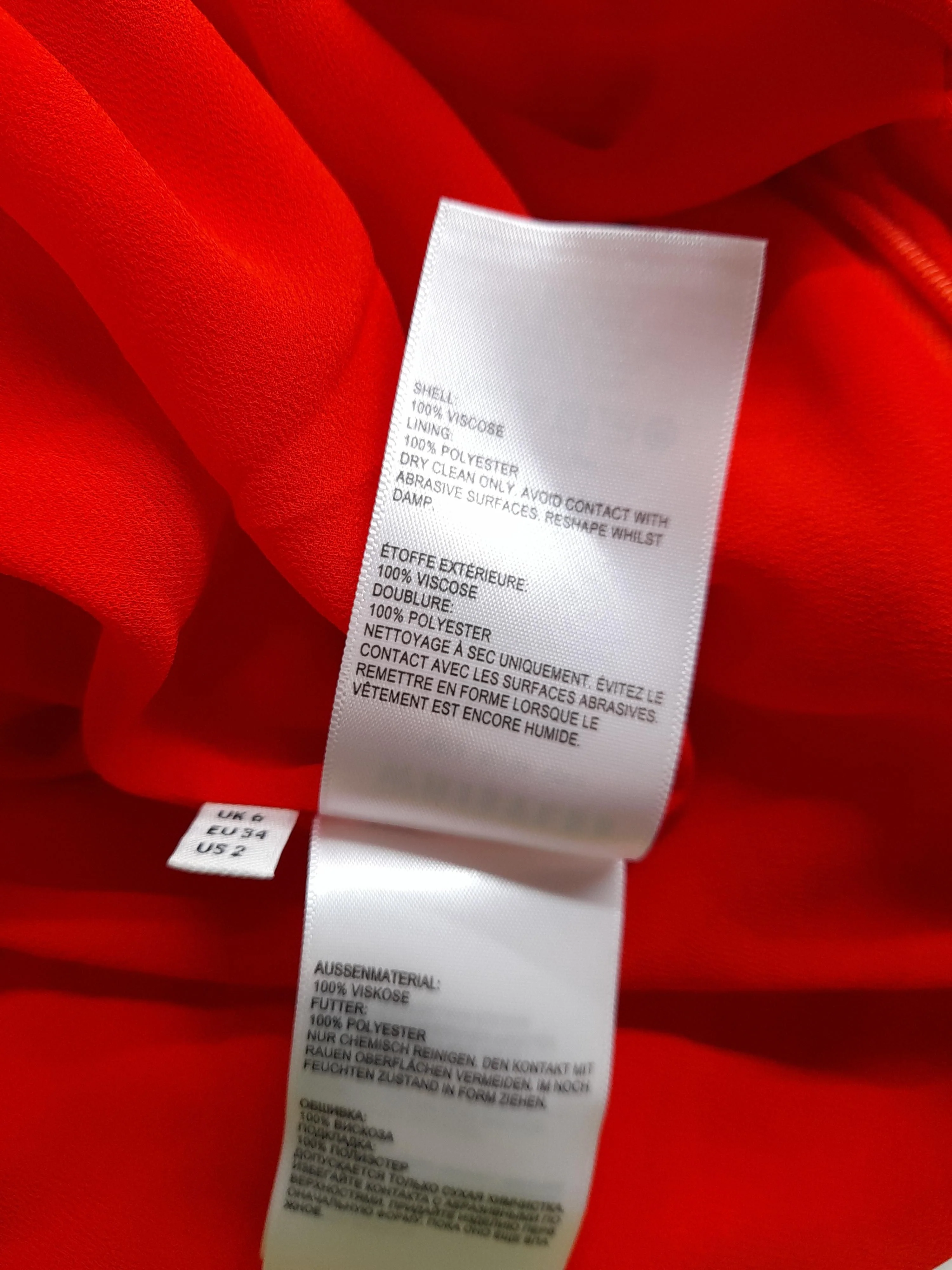 Whistles Mini Dress UK6 in Red - Image 7